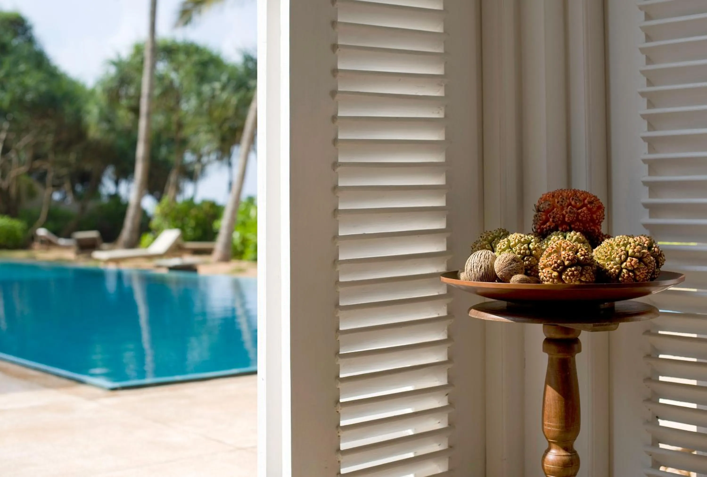 Pool view in Sri Villas