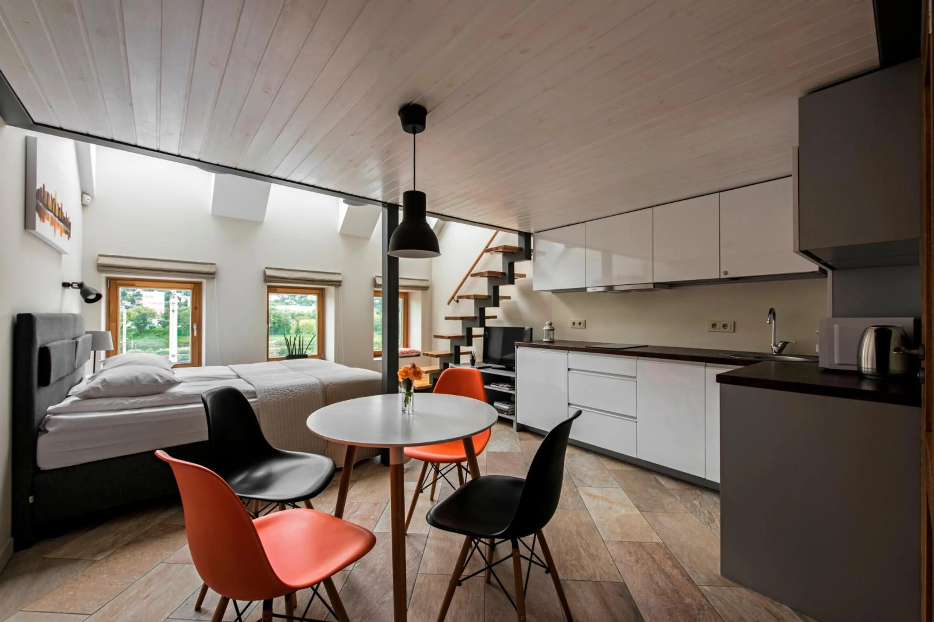 Photo of the whole room in King Mindaugas Apartments