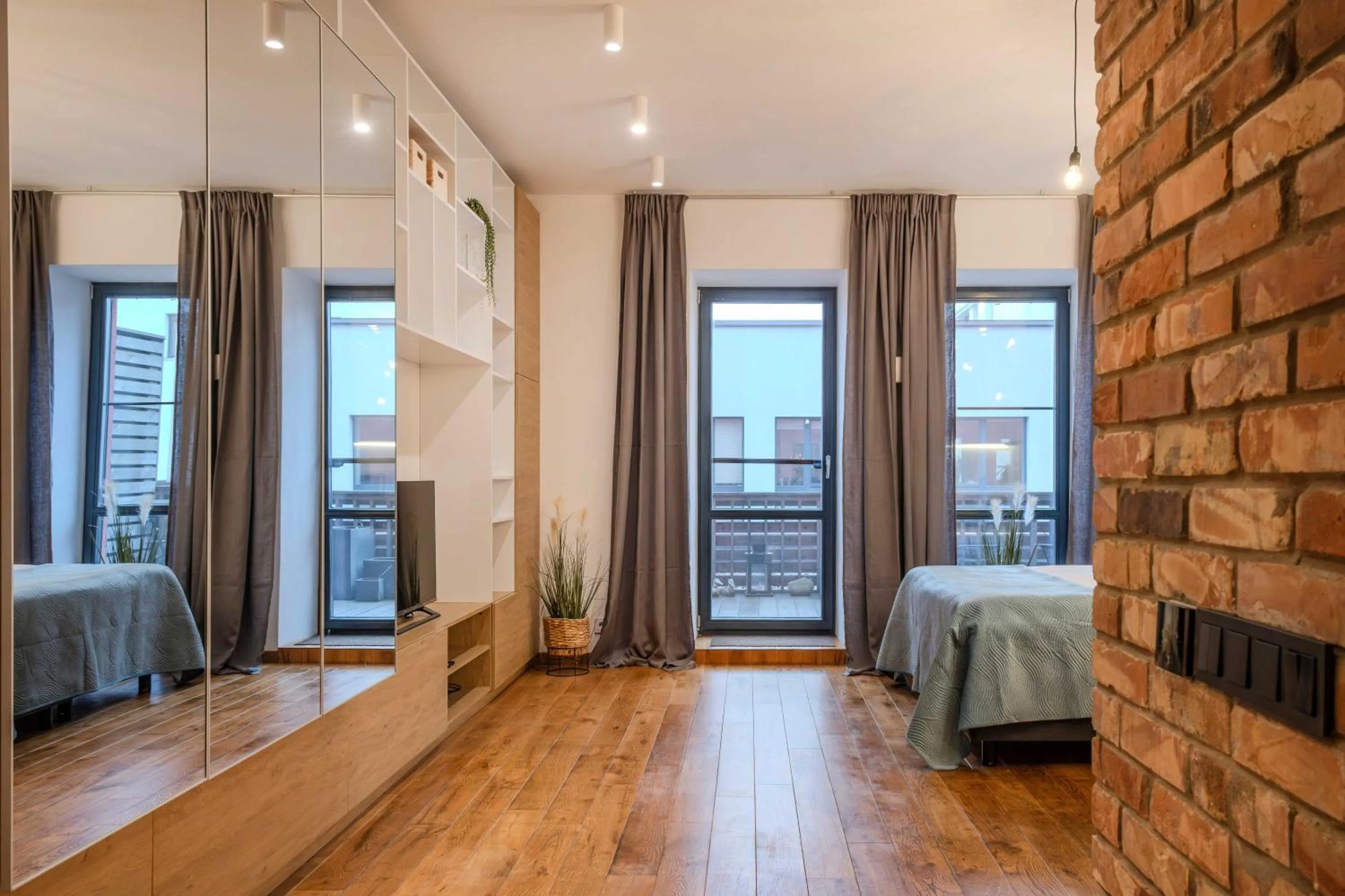 View (from property/room), Bed in King Mindaugas Apartments