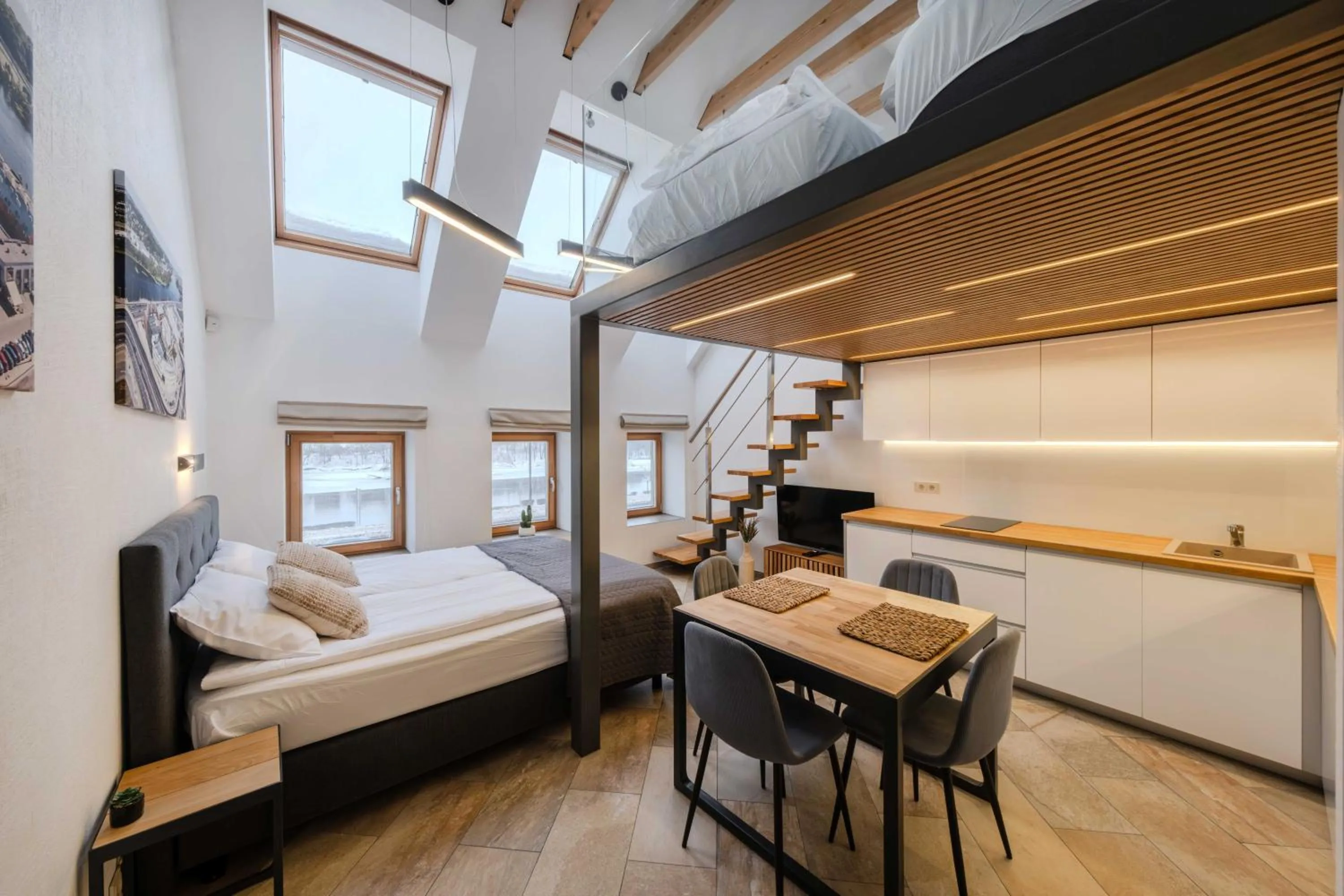 Bed in King Mindaugas Apartments