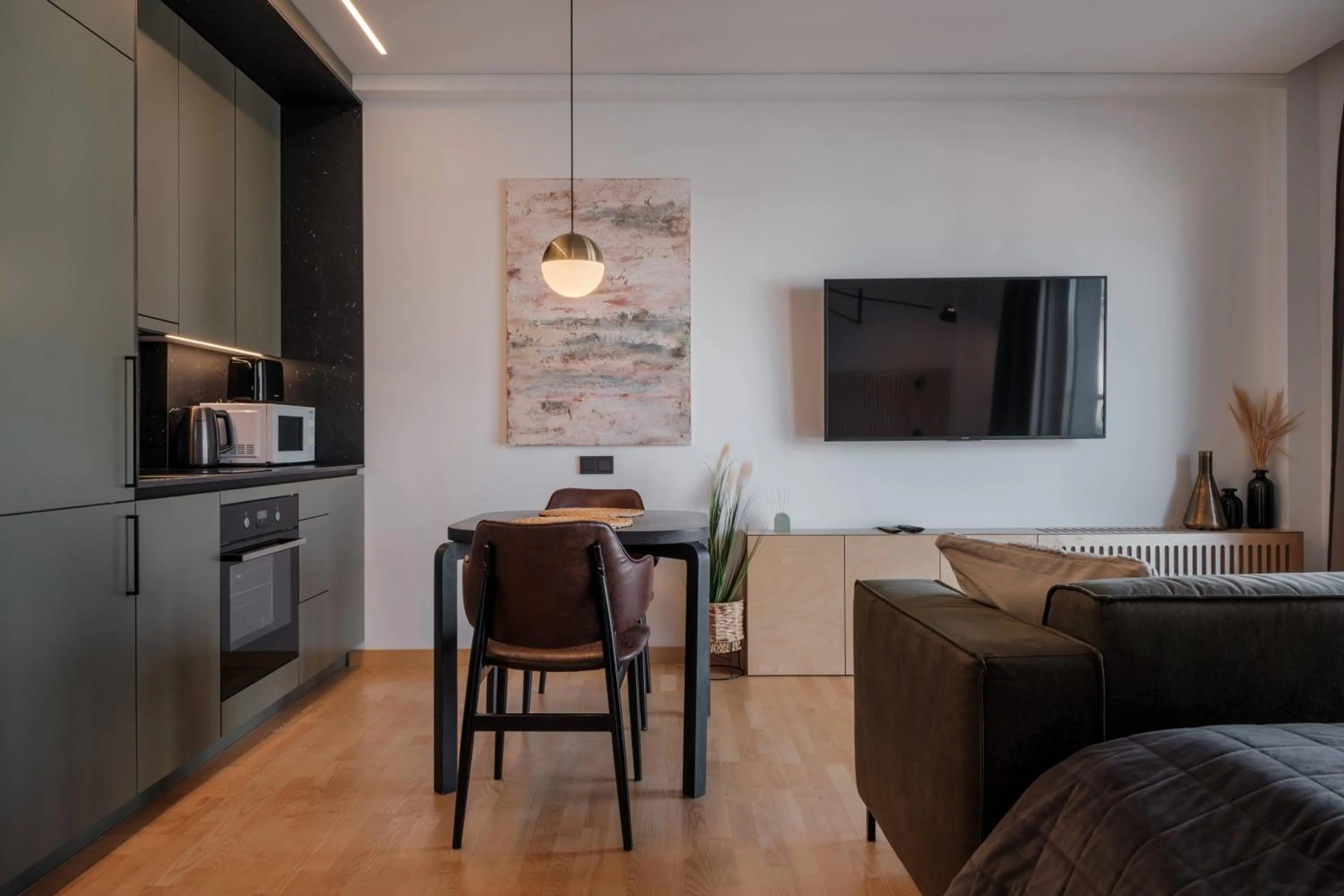 Dining area in King Mindaugas Apartments