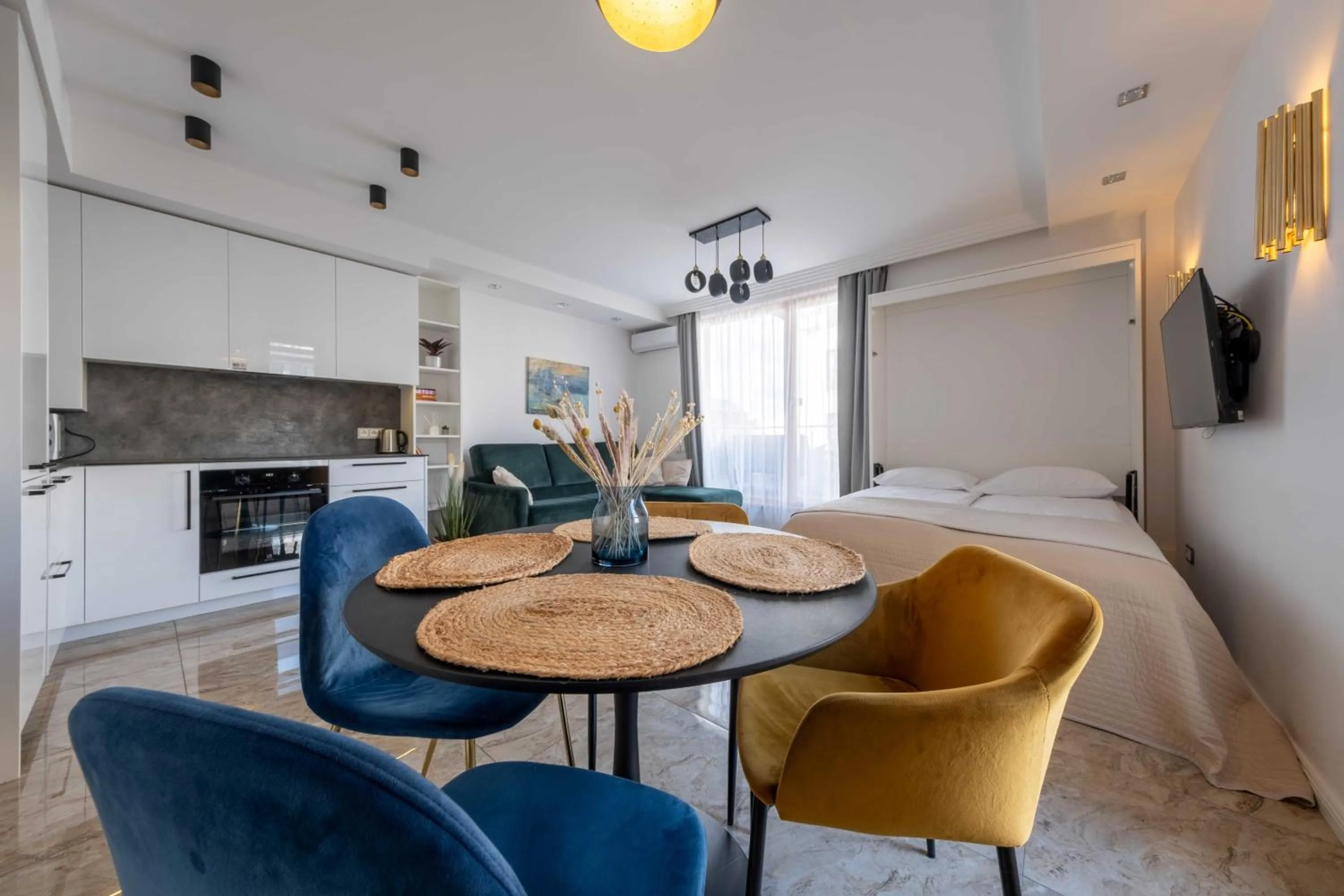 Dining area in King Mindaugas Apartments