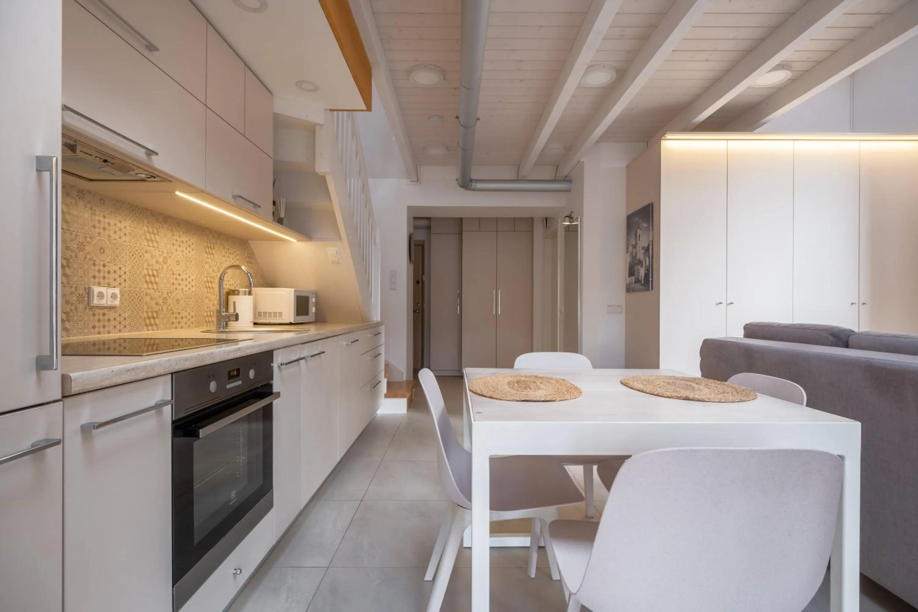 Dining area in King Mindaugas Apartments