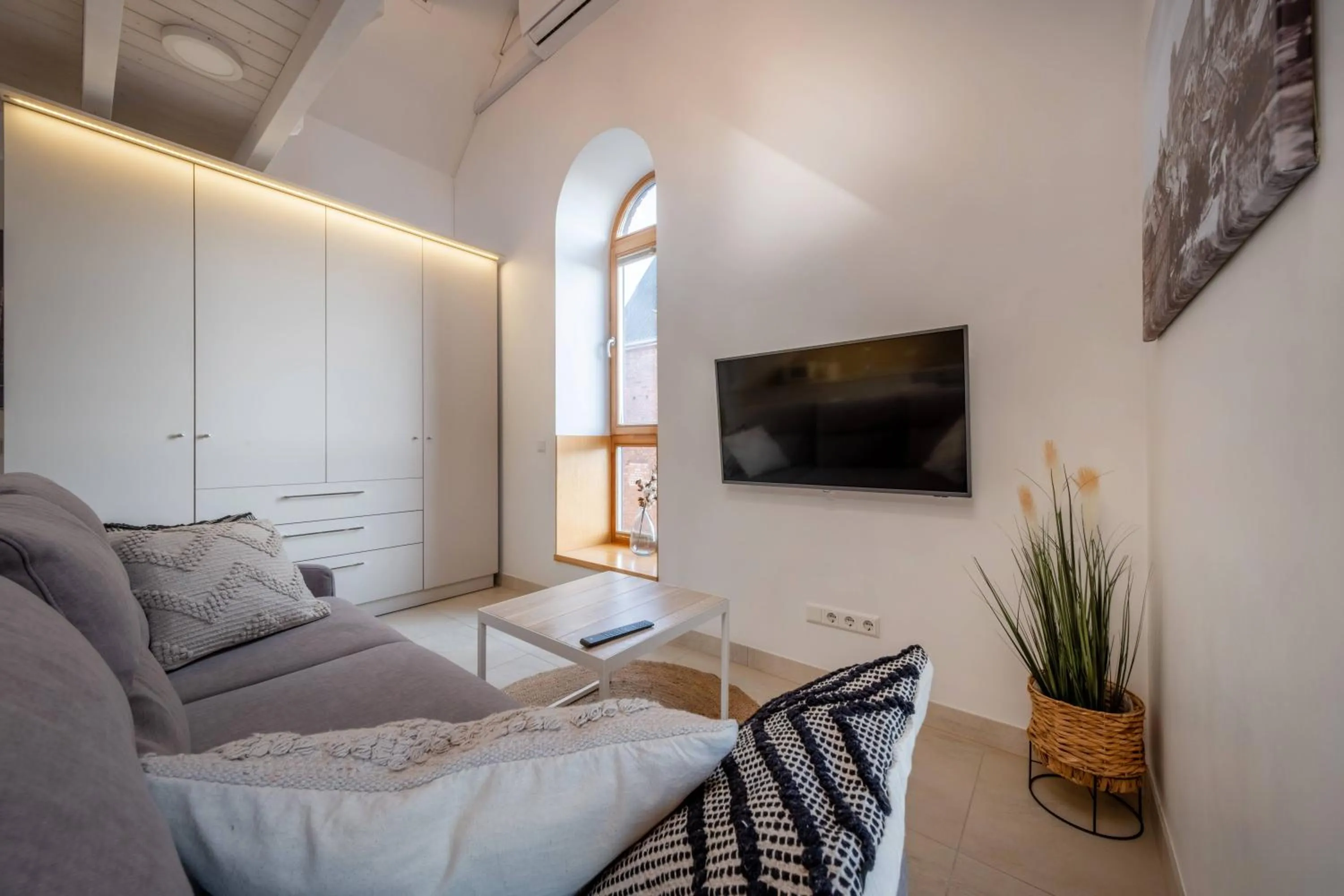 Seating area in King Mindaugas Apartments