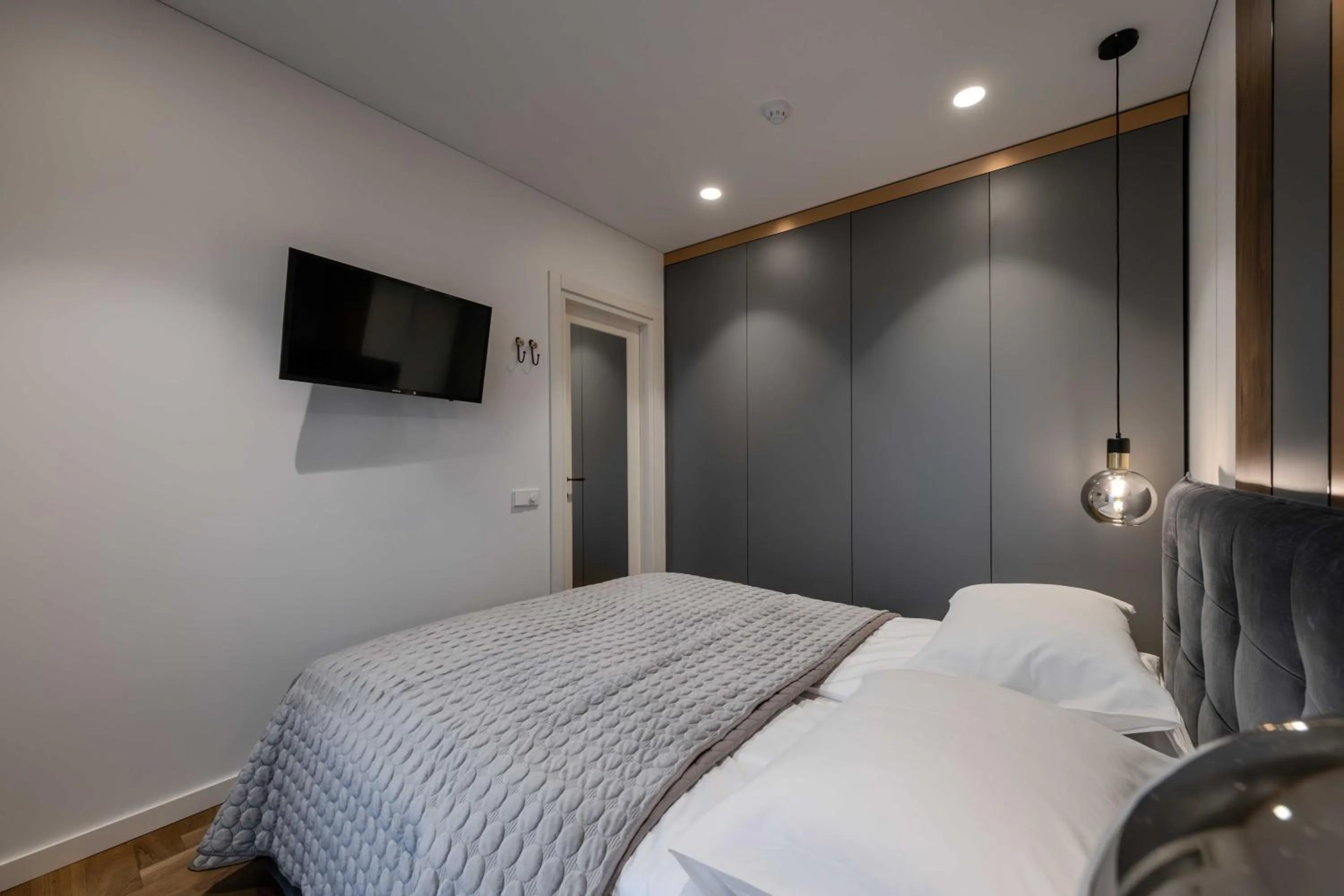 Bedroom, Bed in King Mindaugas Apartments