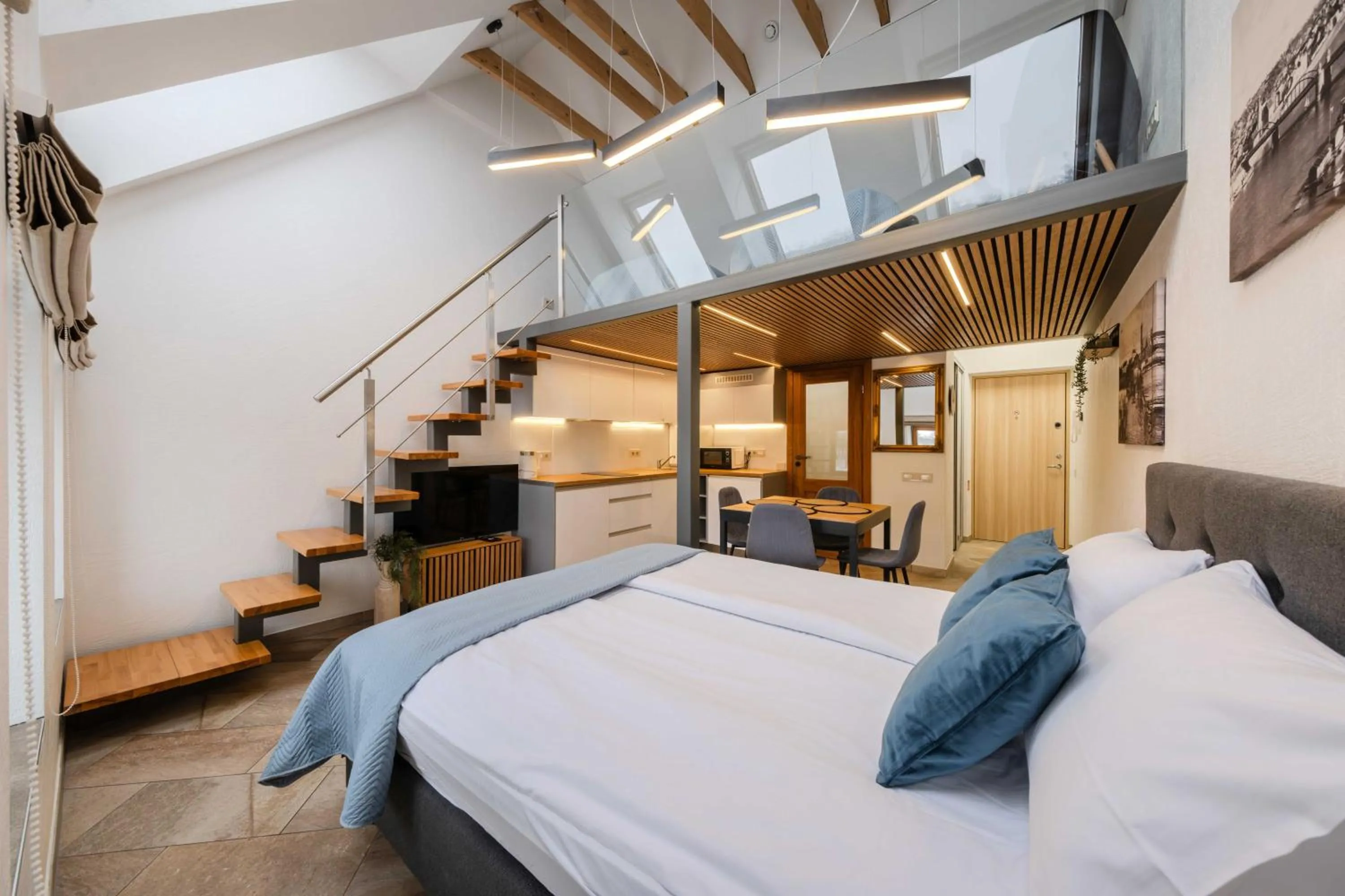 Bed in King Mindaugas Apartments