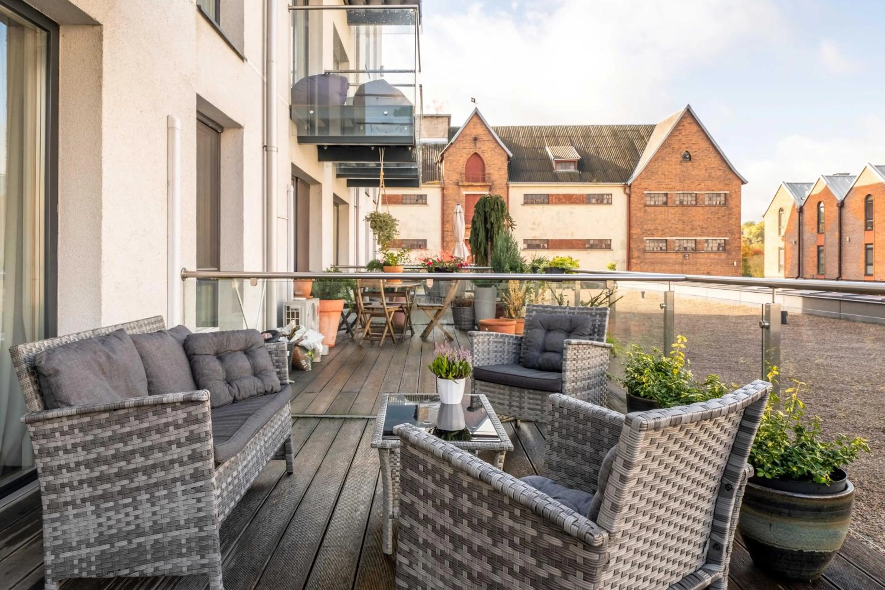Balcony/Terrace in King Mindaugas Apartments