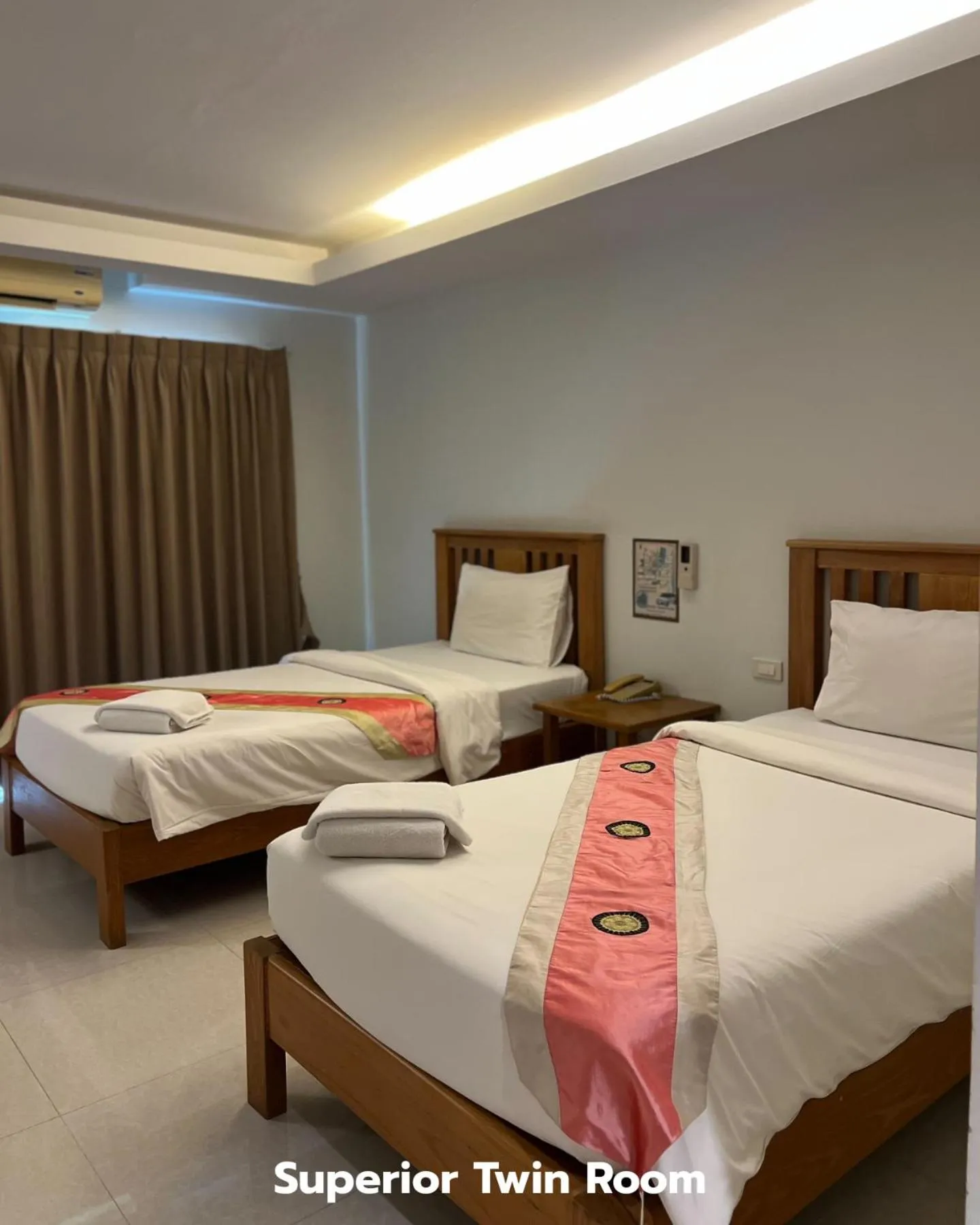 Bed in That Phanom River View Hotel