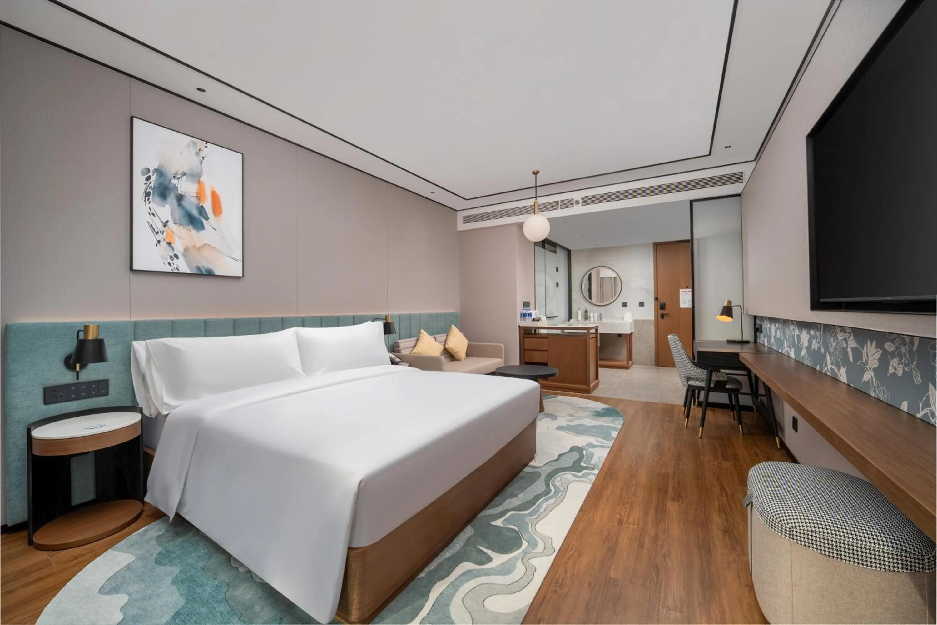 Bed in Hilton Garden Inn Shanghai Changxing Island