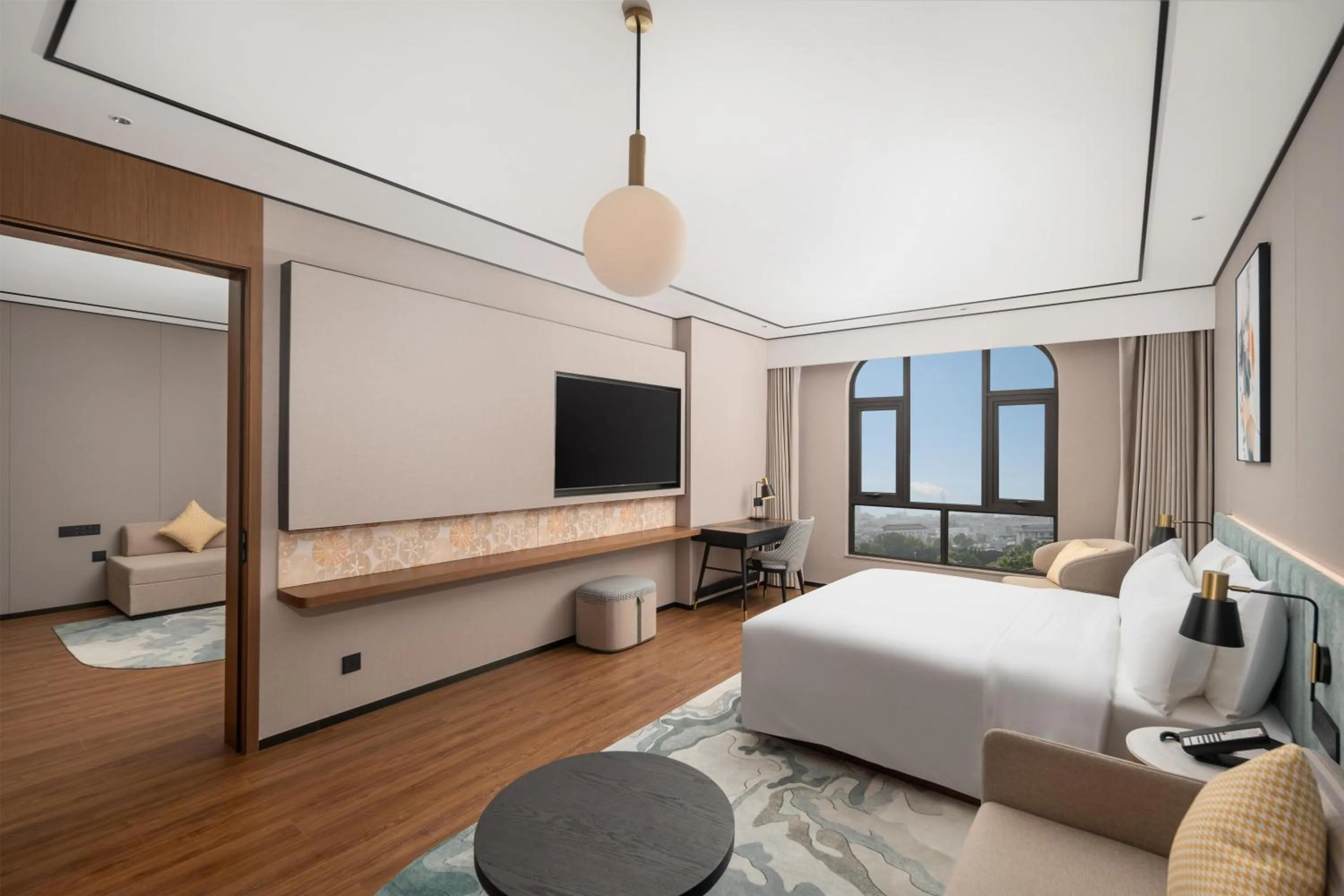 Bed in Hilton Garden Inn Shanghai Changxing Island