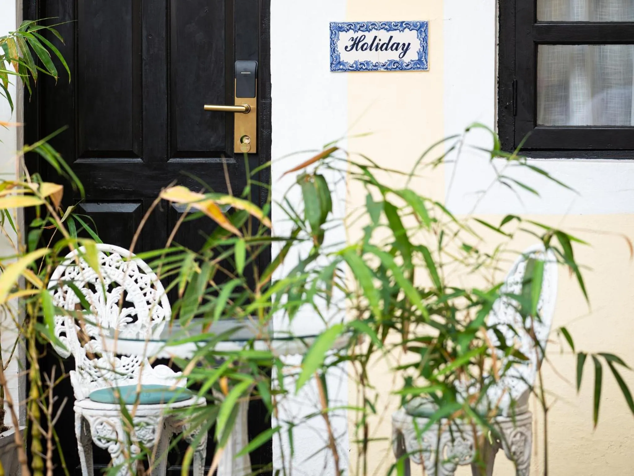 Seating area in Fort Tiracol Goa