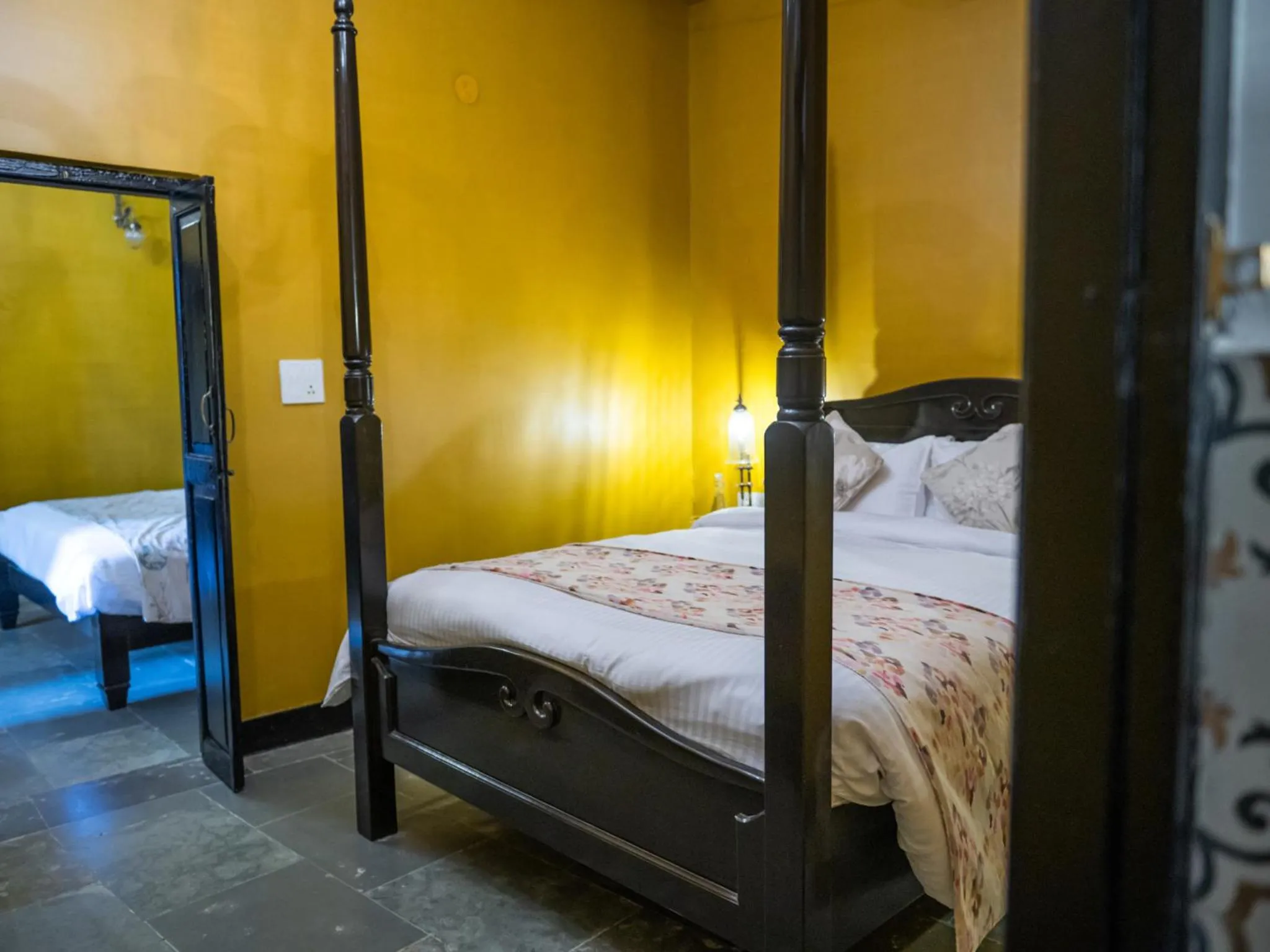 Bed in Fort Tiracol Goa