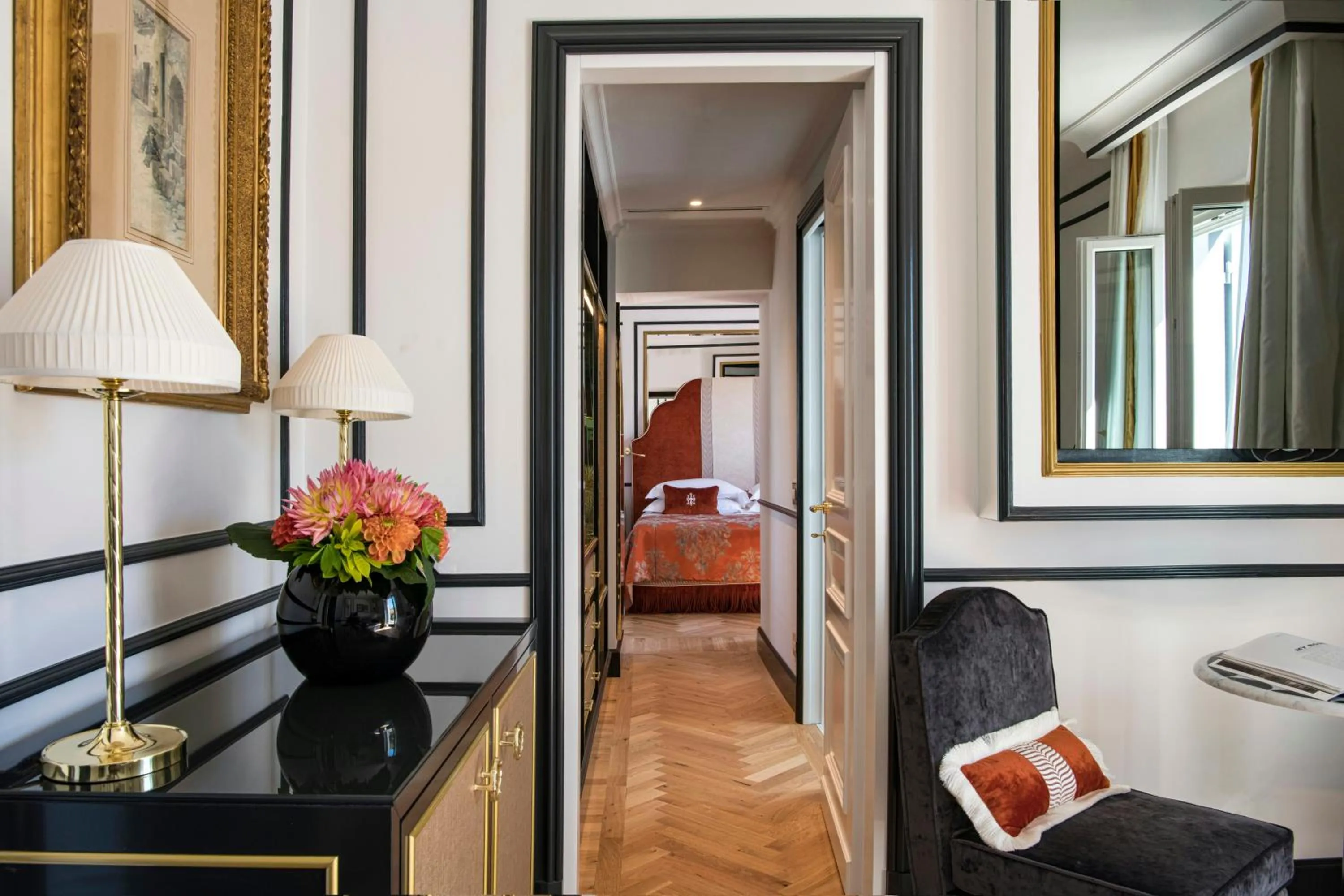 Balcony/Terrace, Bed in Hotel d’Inghilterra Roma – Starhotels Collezione