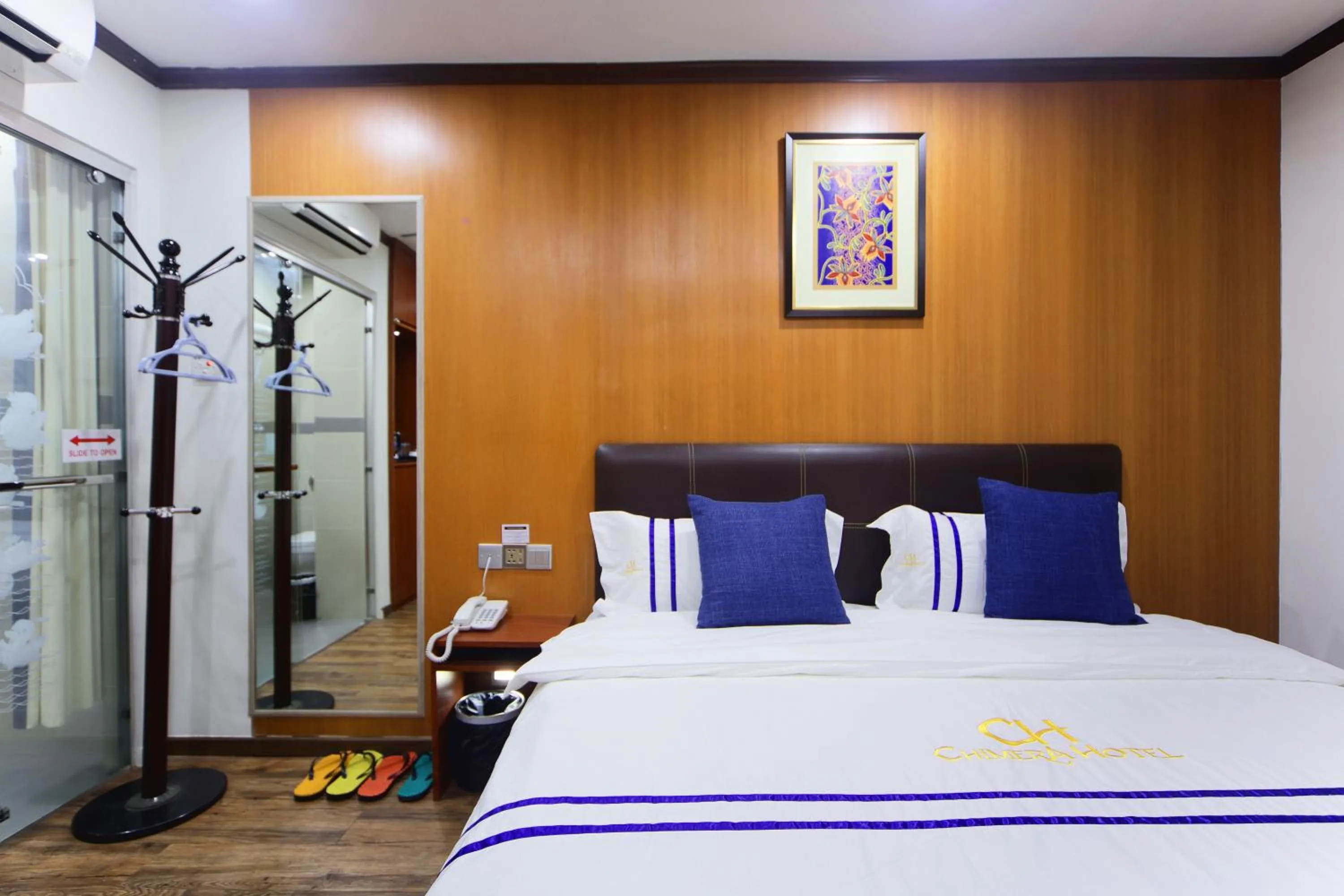 Bed in Chimera Hotel