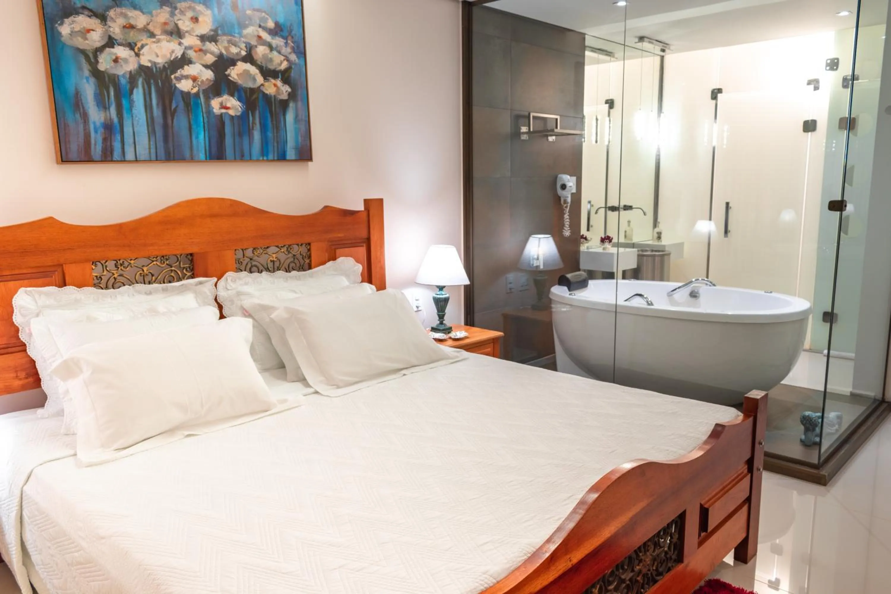 Bed in BellaMinas Pousada