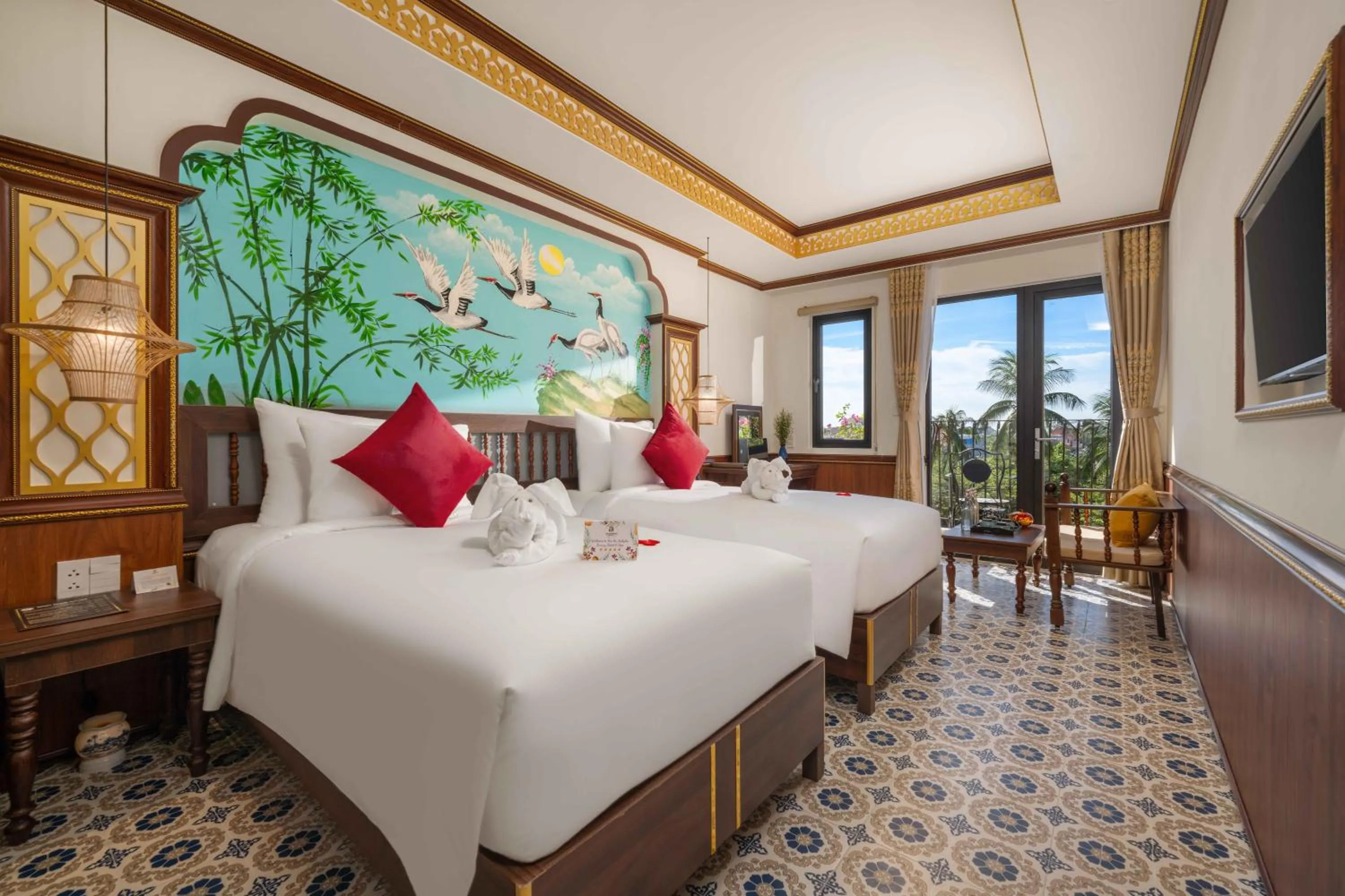 Bed in Soleil by Soluna - A Charming Touch of Hoi An Heritage - formerly Hoi An Babylon Luxury Hotel