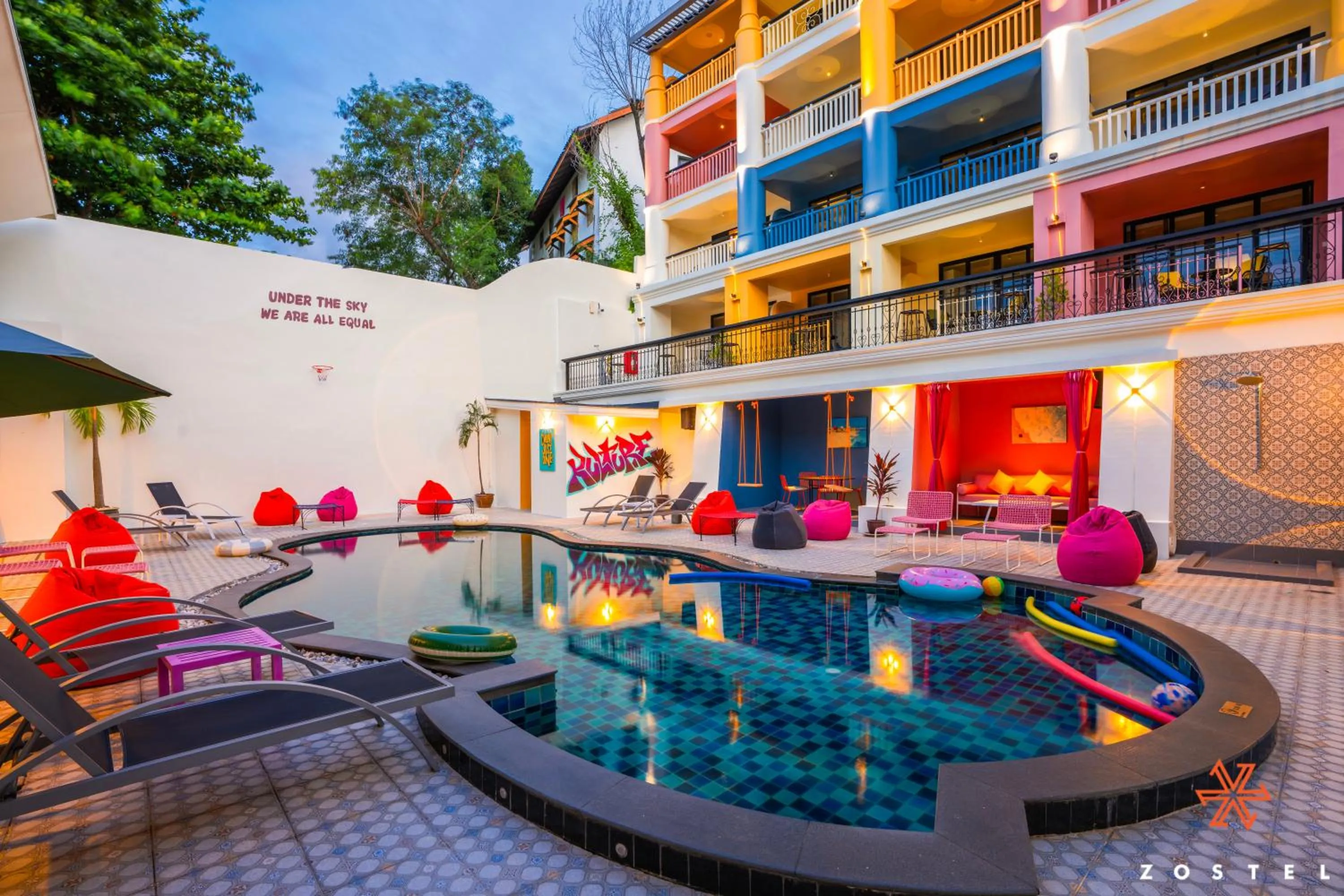 Swimming pool in Zostel Phuket