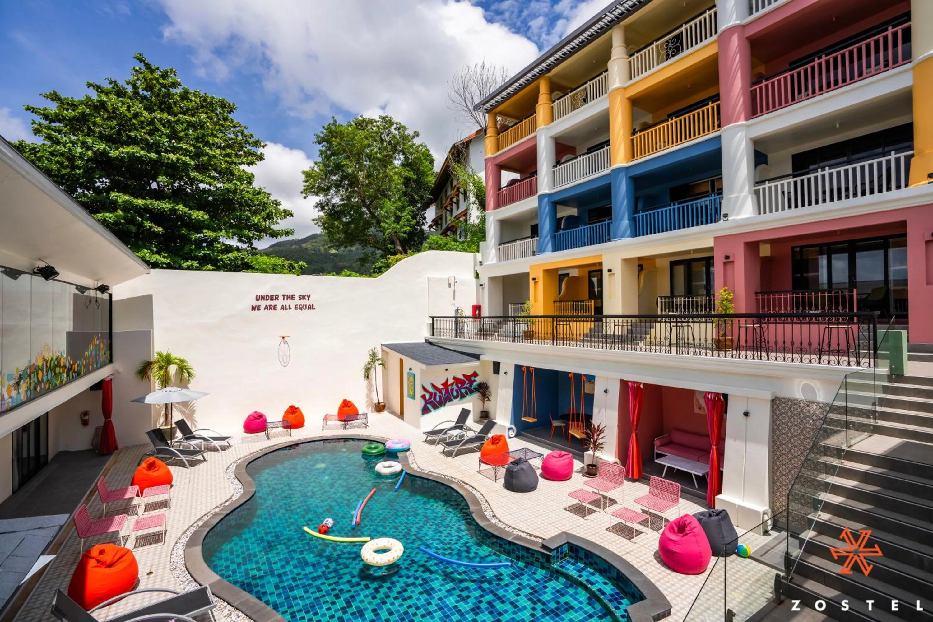 Swimming pool in Zostel Phuket