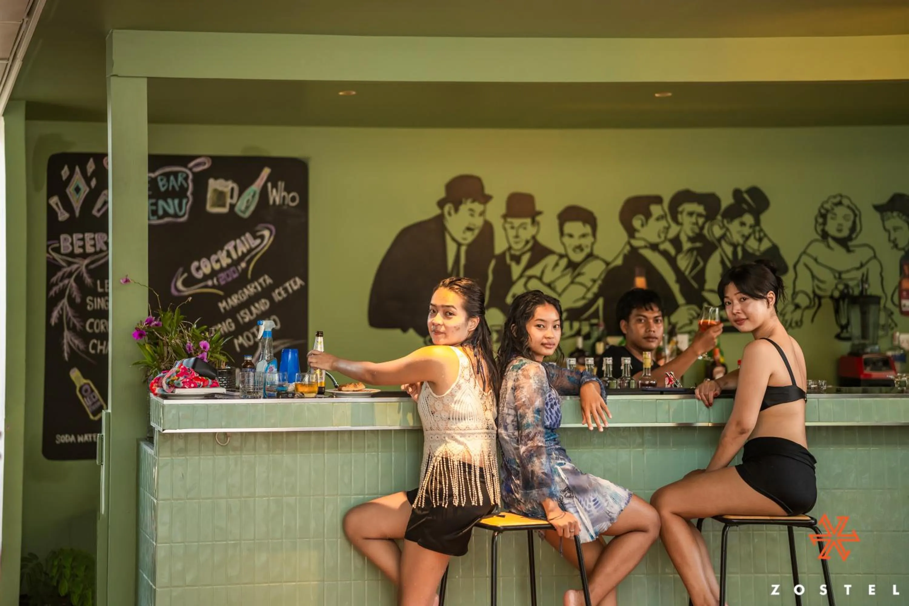 Lounge or bar in Zostel Phuket