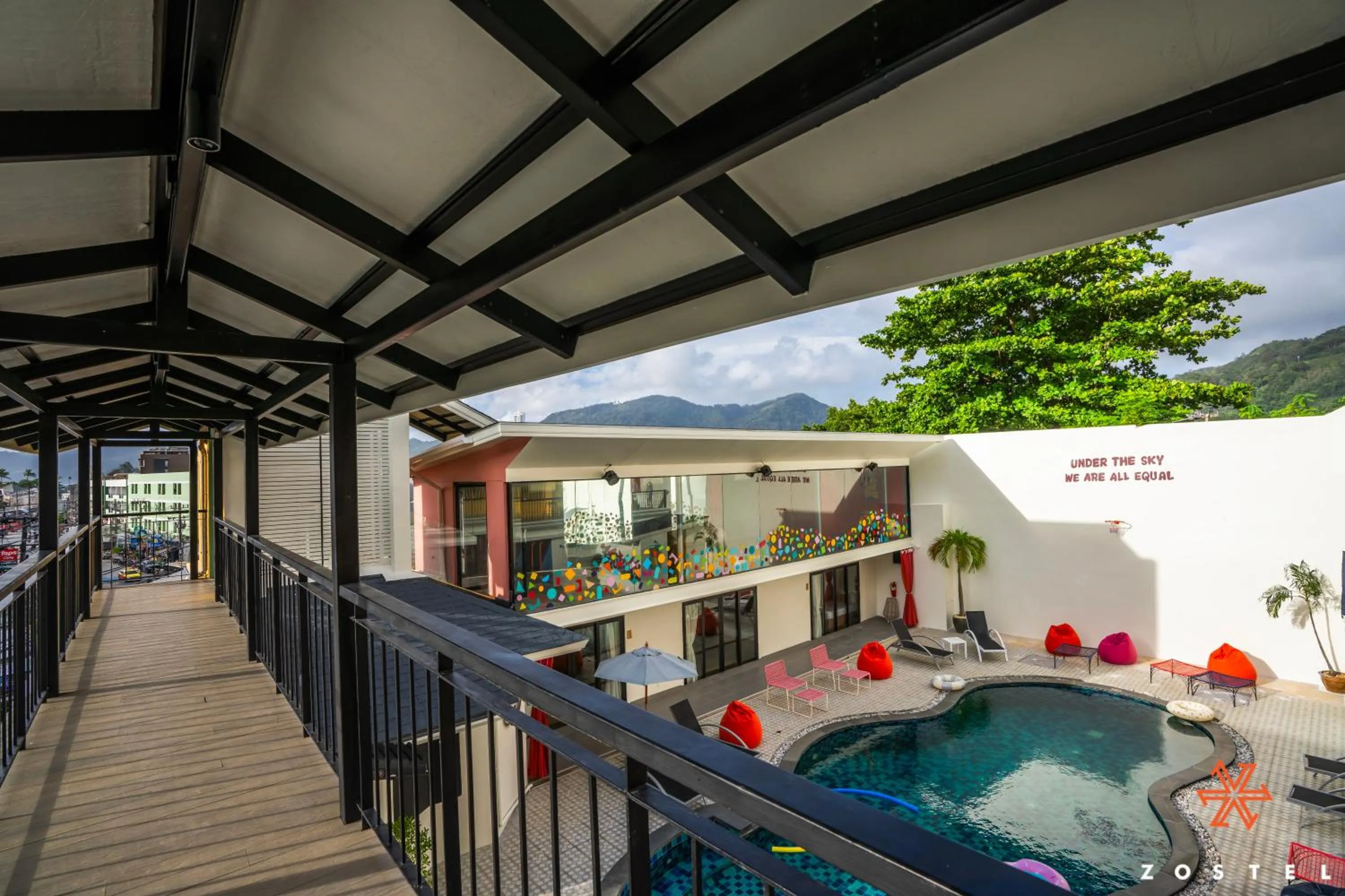 Swimming pool in Zostel Phuket