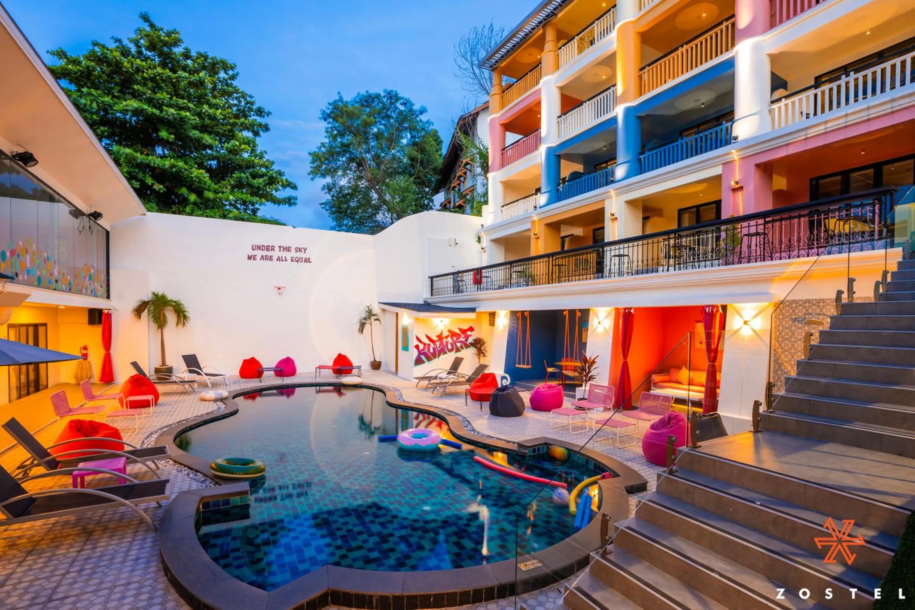 Swimming pool in Zostel Phuket