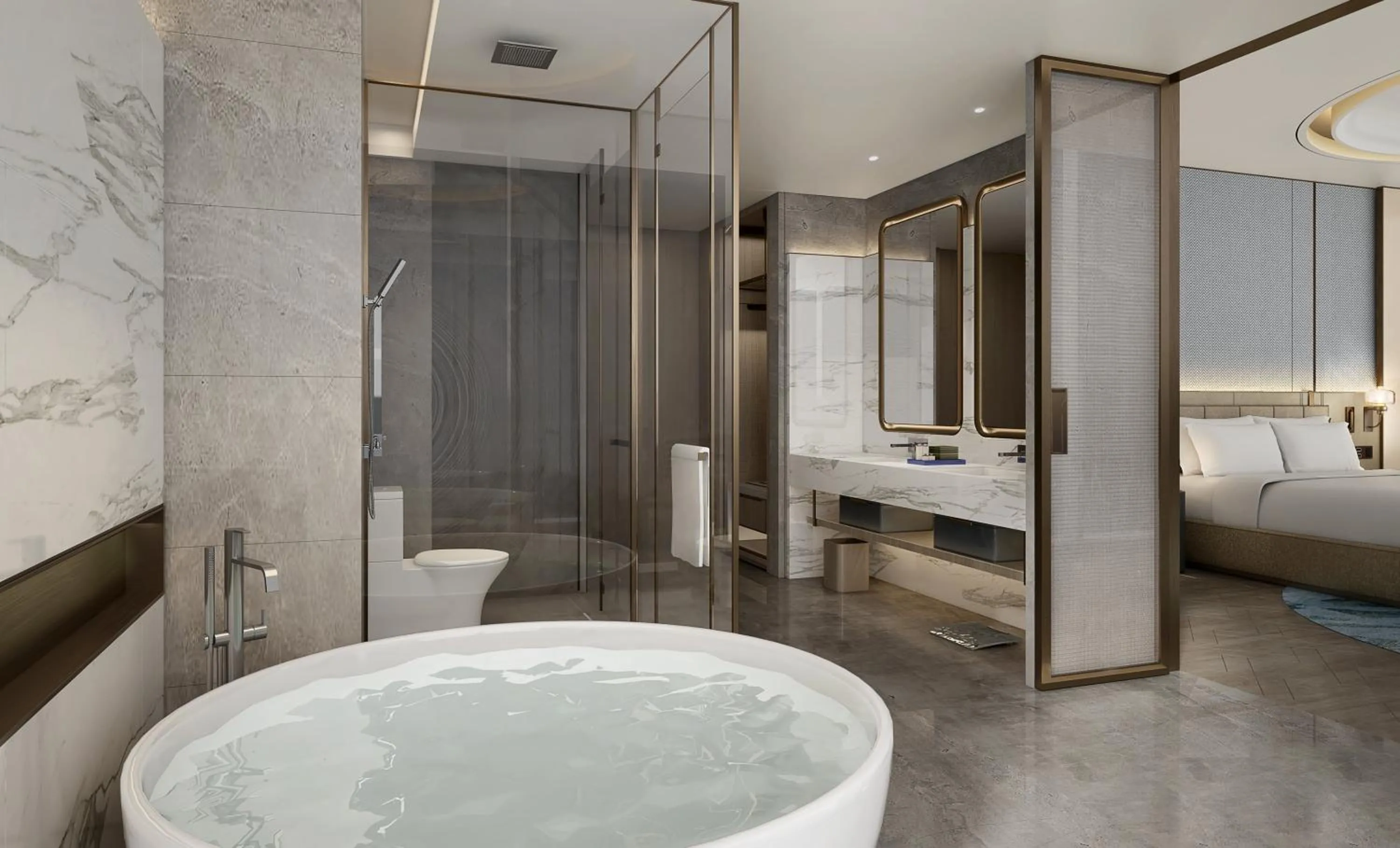 Photo of the whole room, Bed in Crowne Plaza Weihai Binhai by IHG