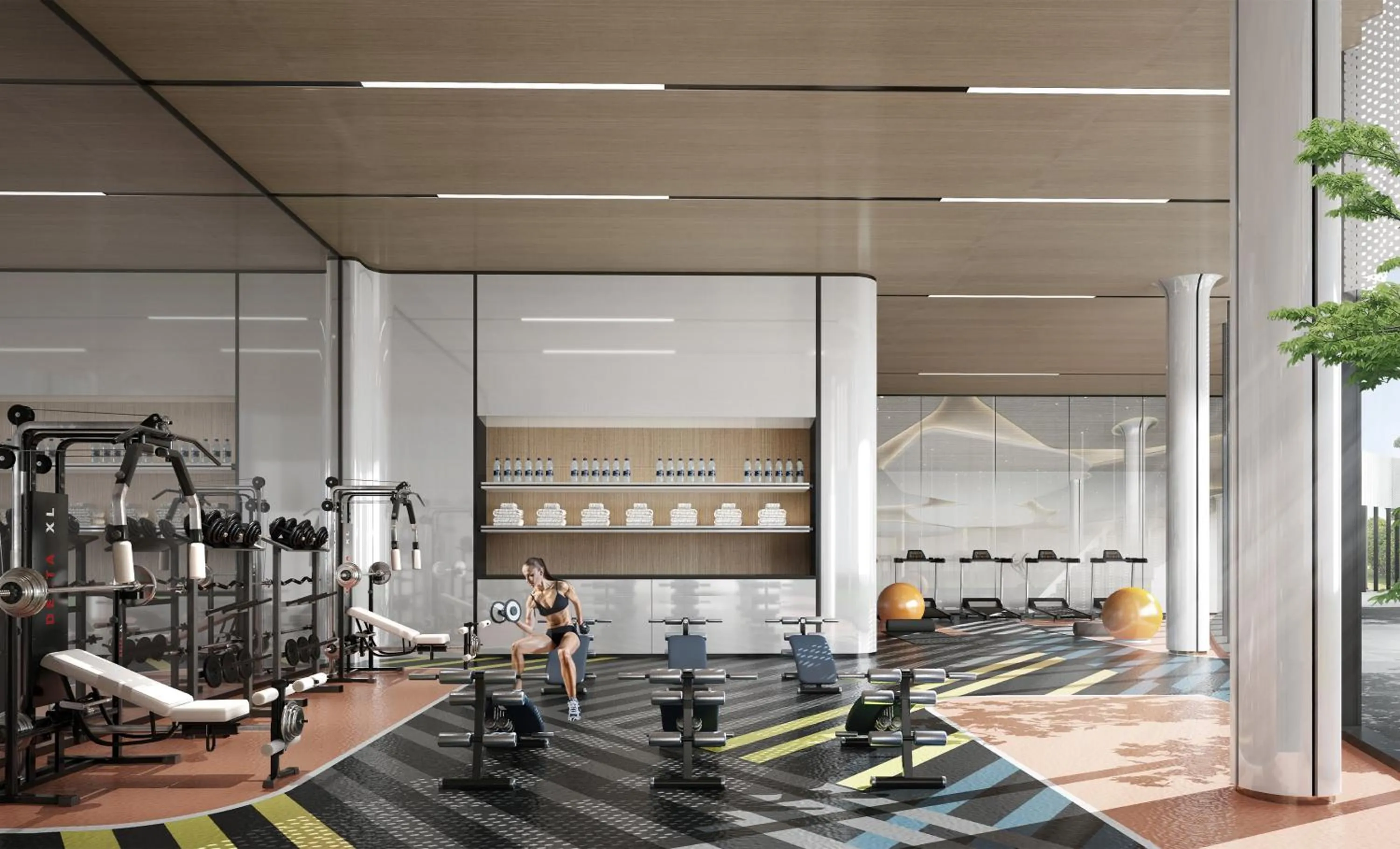 Fitness centre/facilities in Crowne Plaza Weihai Binhai by IHG