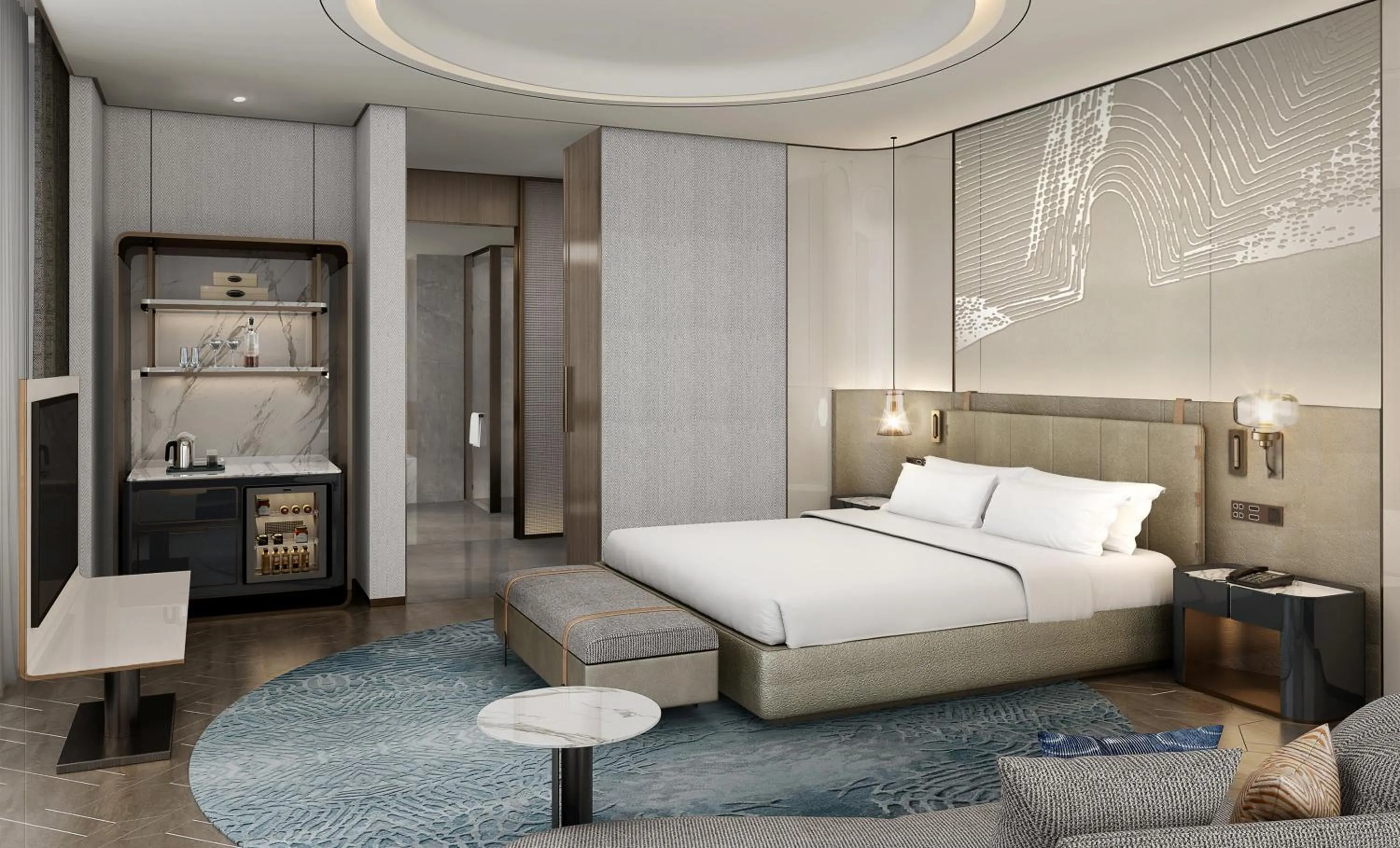 Photo of the whole room, Bed in Crowne Plaza Weihai Binhai by IHG