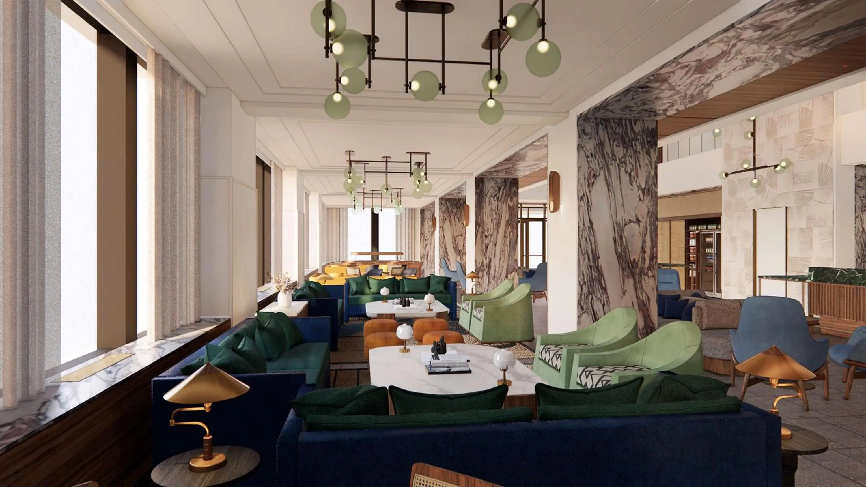 Communal lounge/ TV room in The Waymark Chattanooga, Tapestry Collection By Hilton