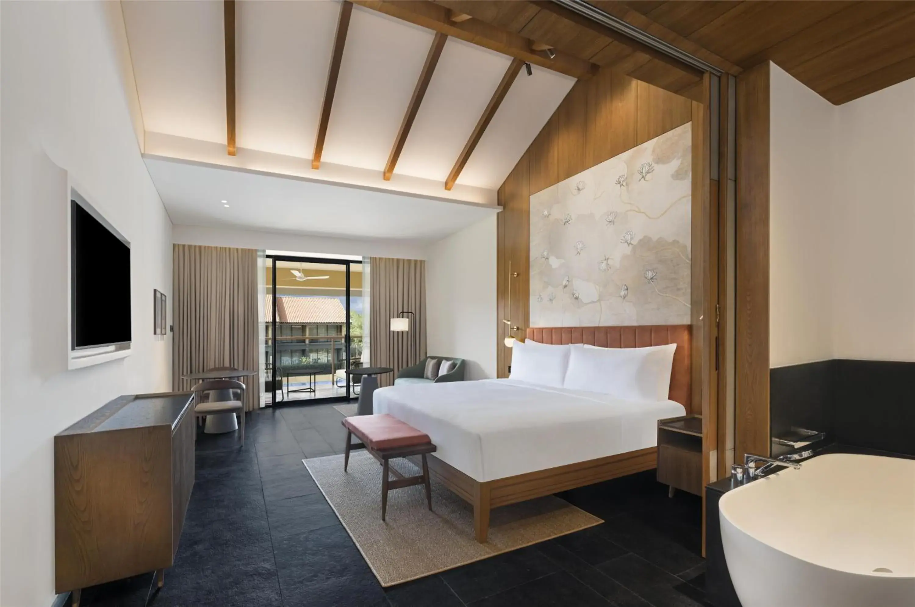 Premium King Room with Balcony and View in Hilton Hyderabad Genome Valley Resort & Spa Premium King Room with Balcony and View in Hilton Hyderabad Genome Valley Resort & Spa