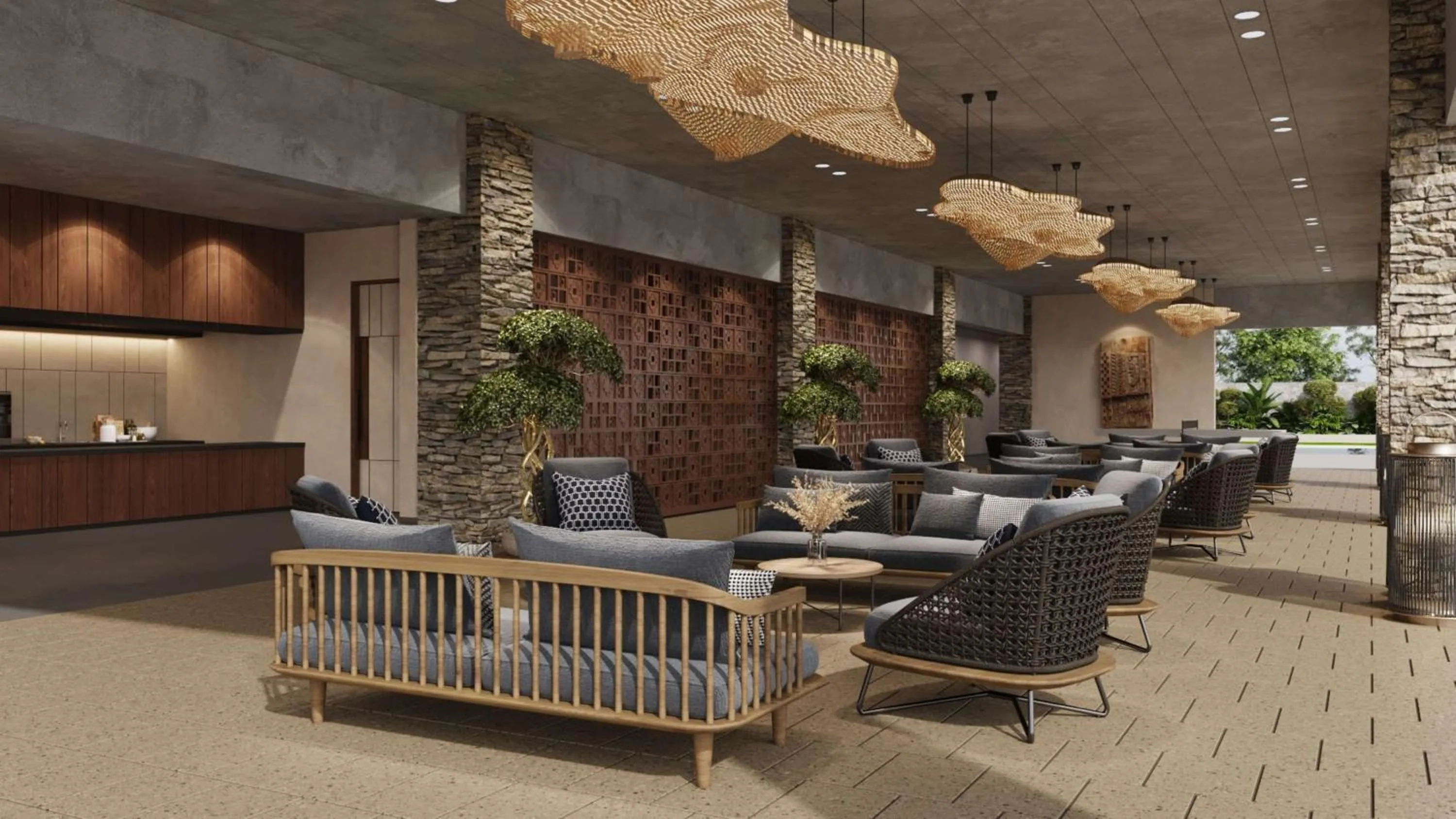 Lobby or reception in Hilton Hyderabad Genome Valley Resort & Spa