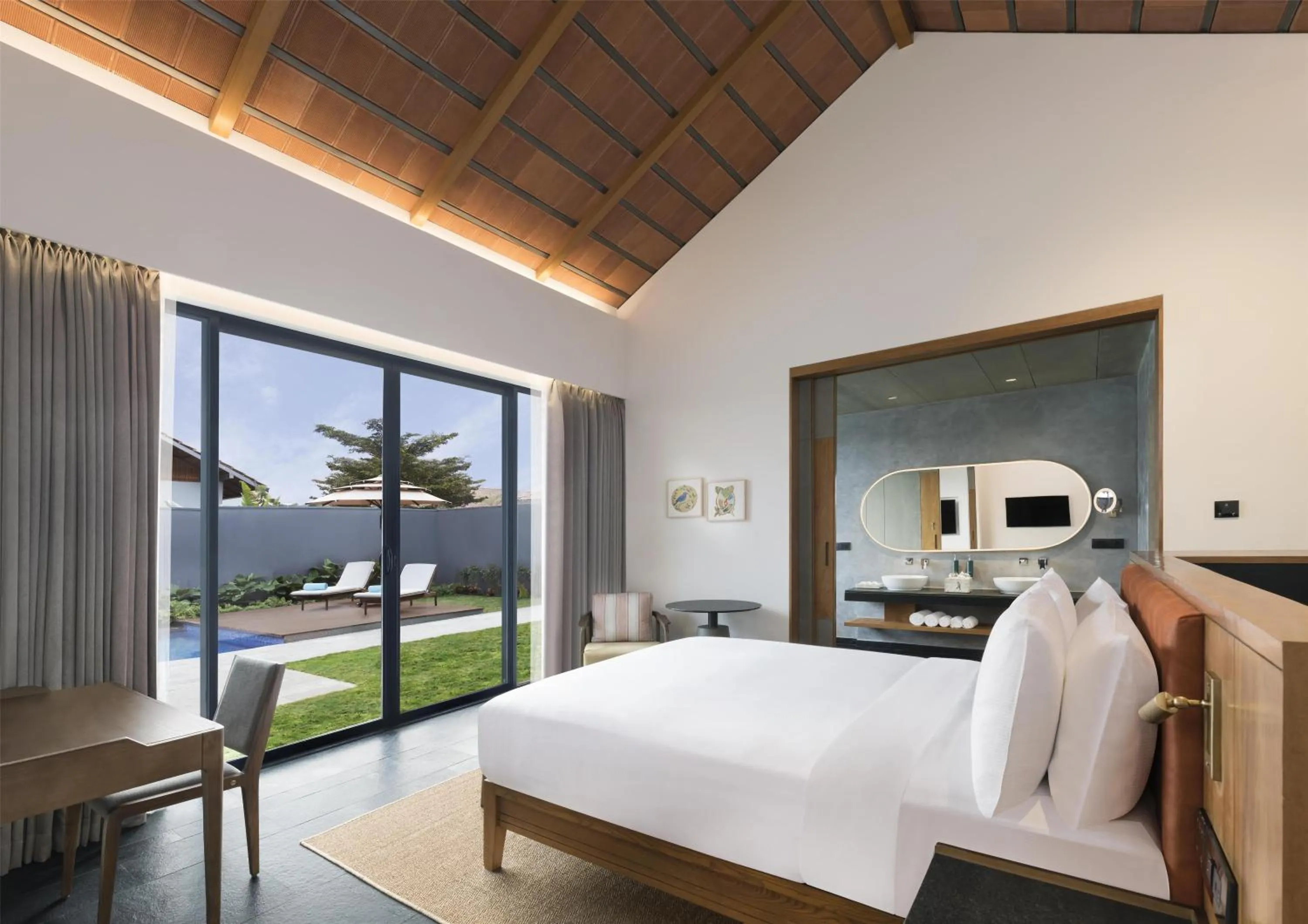 Photo of the whole room, Bed in Hilton Hyderabad Genome Valley Resort & Spa