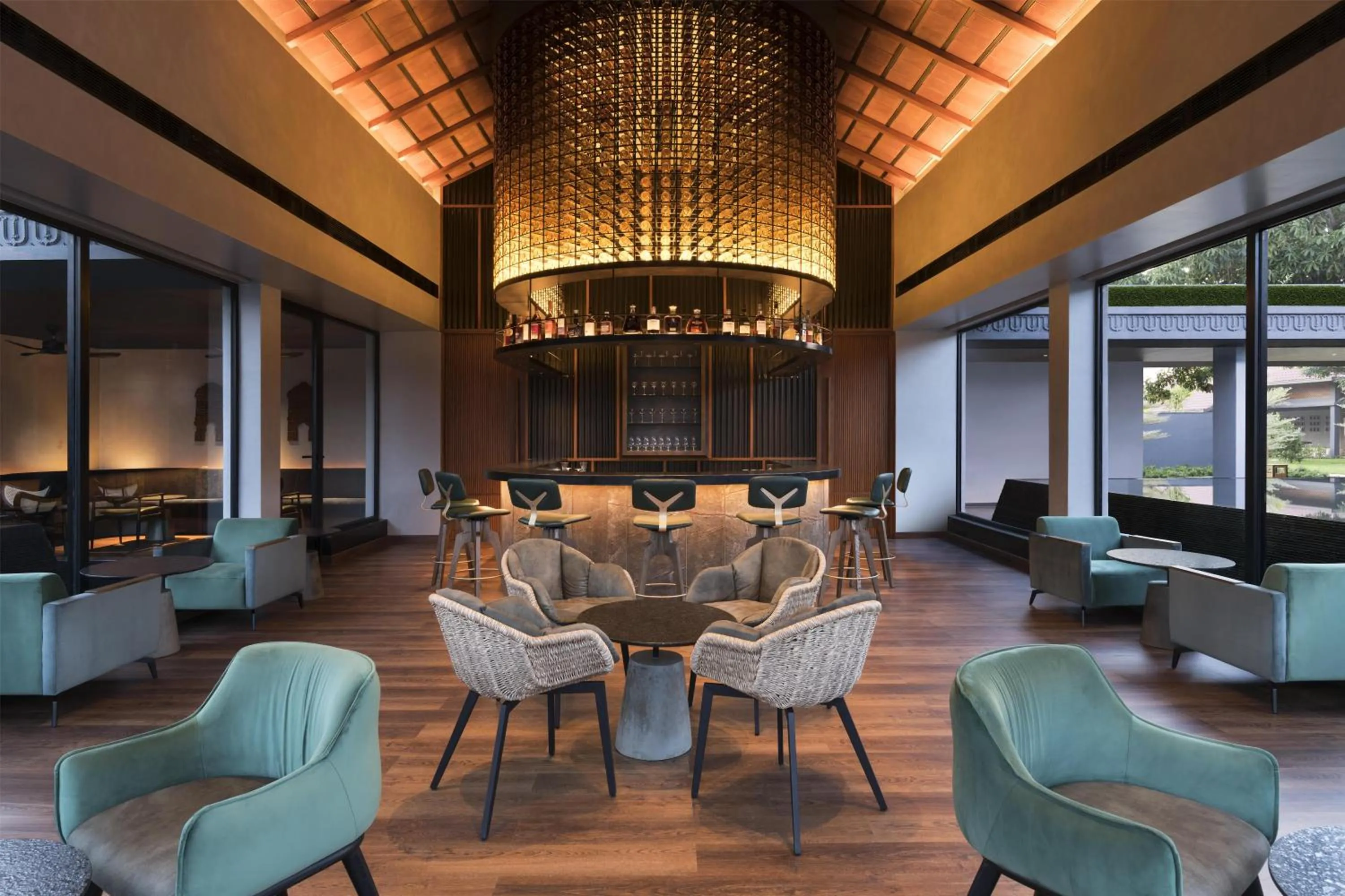 Lounge or bar in Hilton Hyderabad Genome Valley Resort & Spa