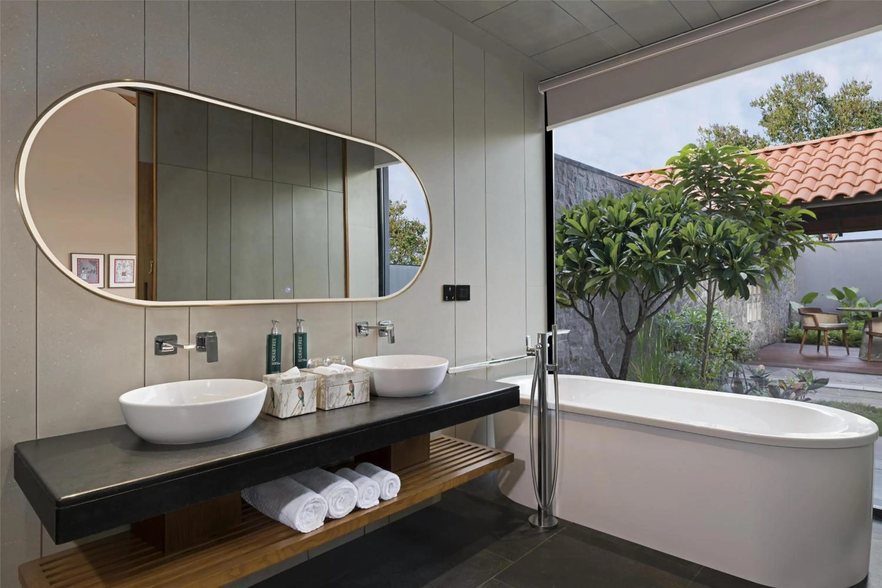 Bathroom in Hilton Hyderabad Genome Valley Resort & Spa