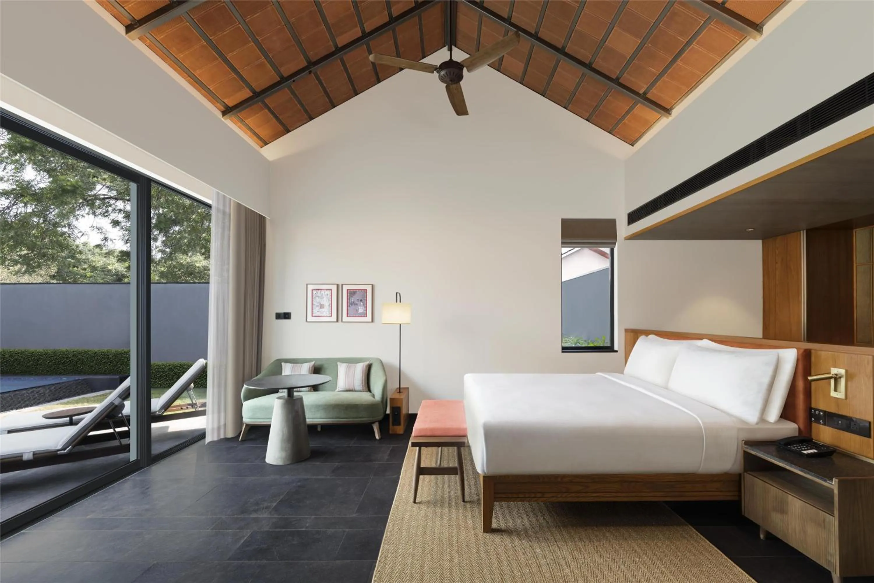 Bed in Hilton Hyderabad Genome Valley Resort & Spa