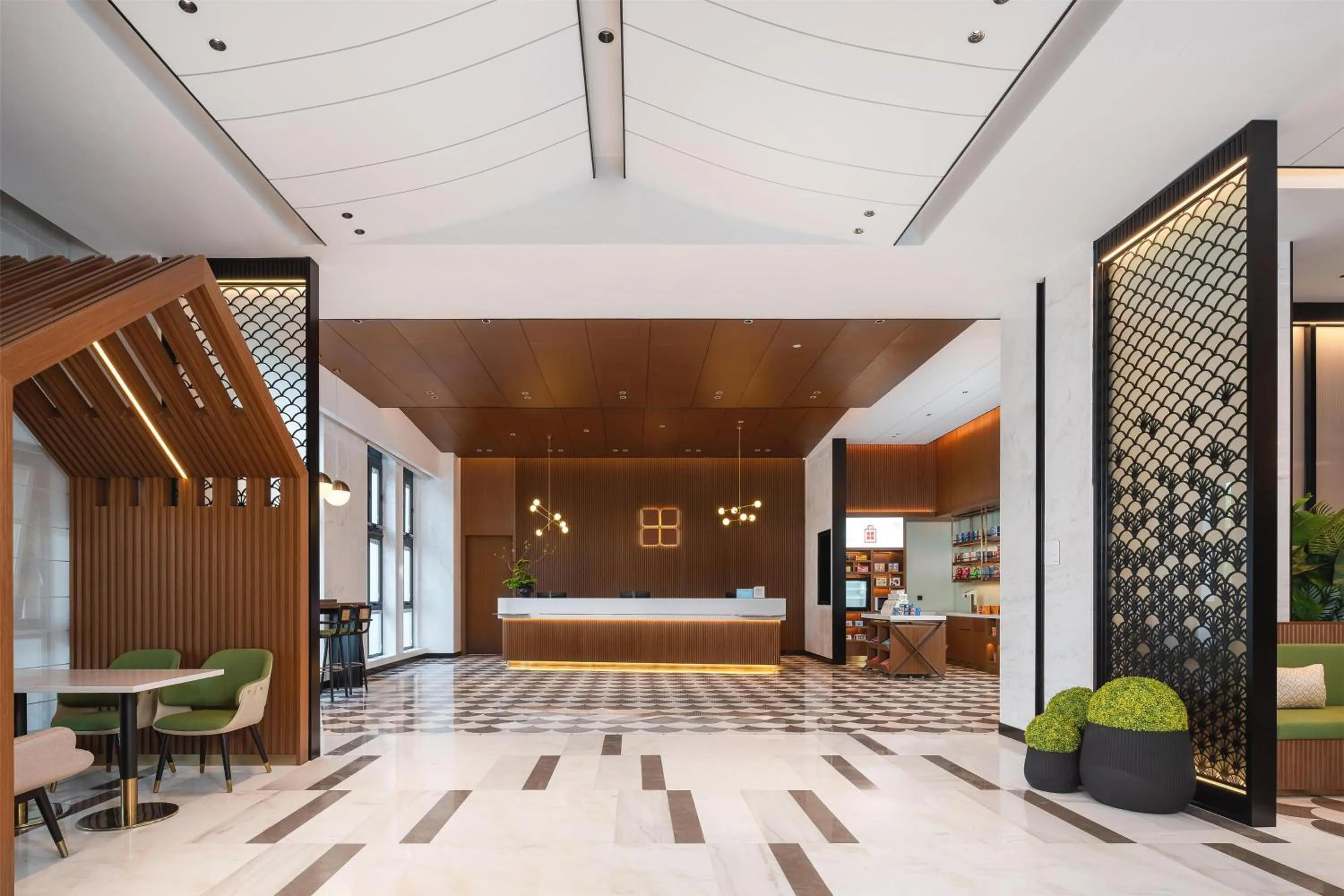 Lobby or reception, Bed in Hilton Garden Inn Huangshan Huizhou