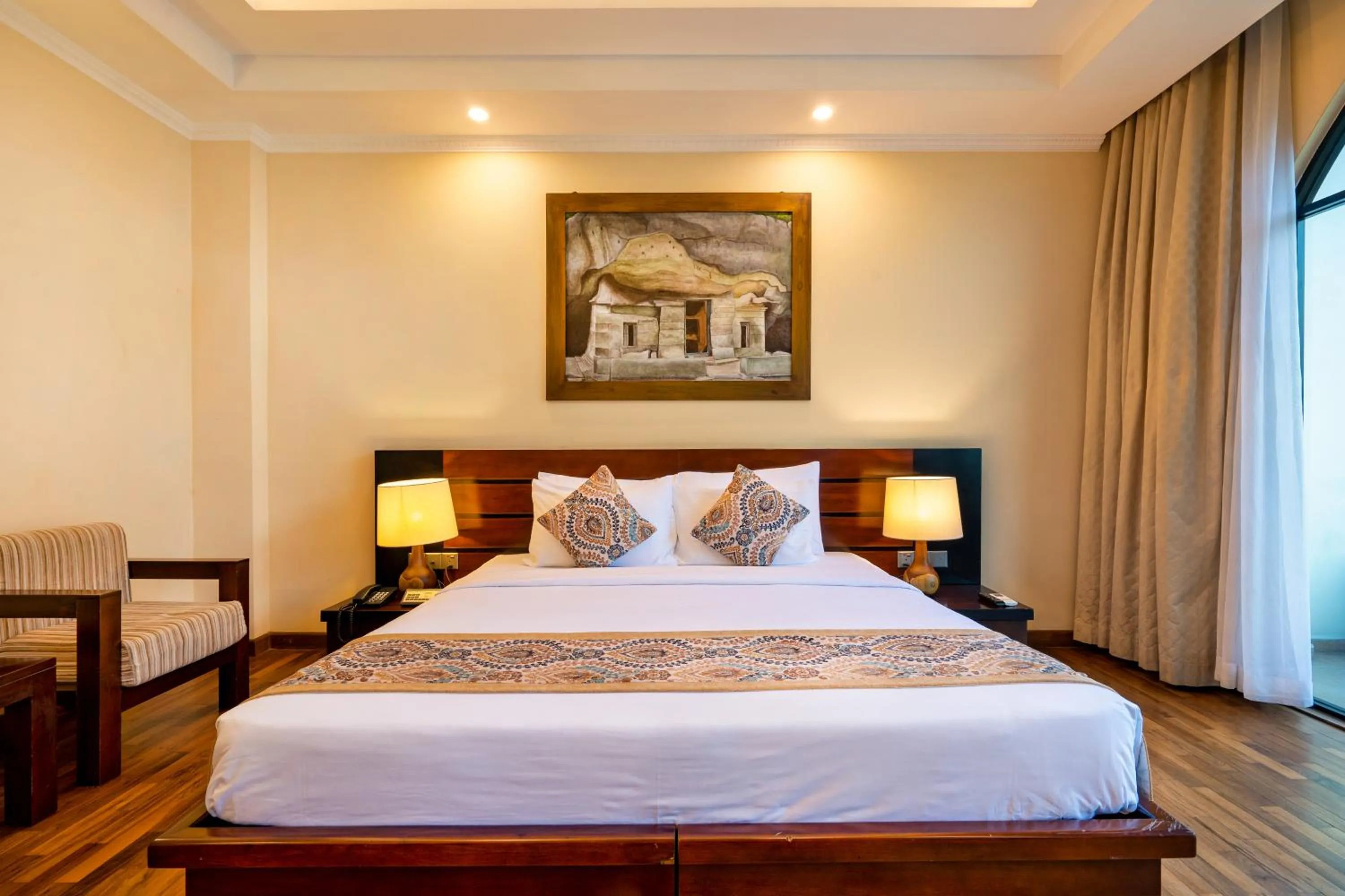 Bed in Kandyan Reach Hotel