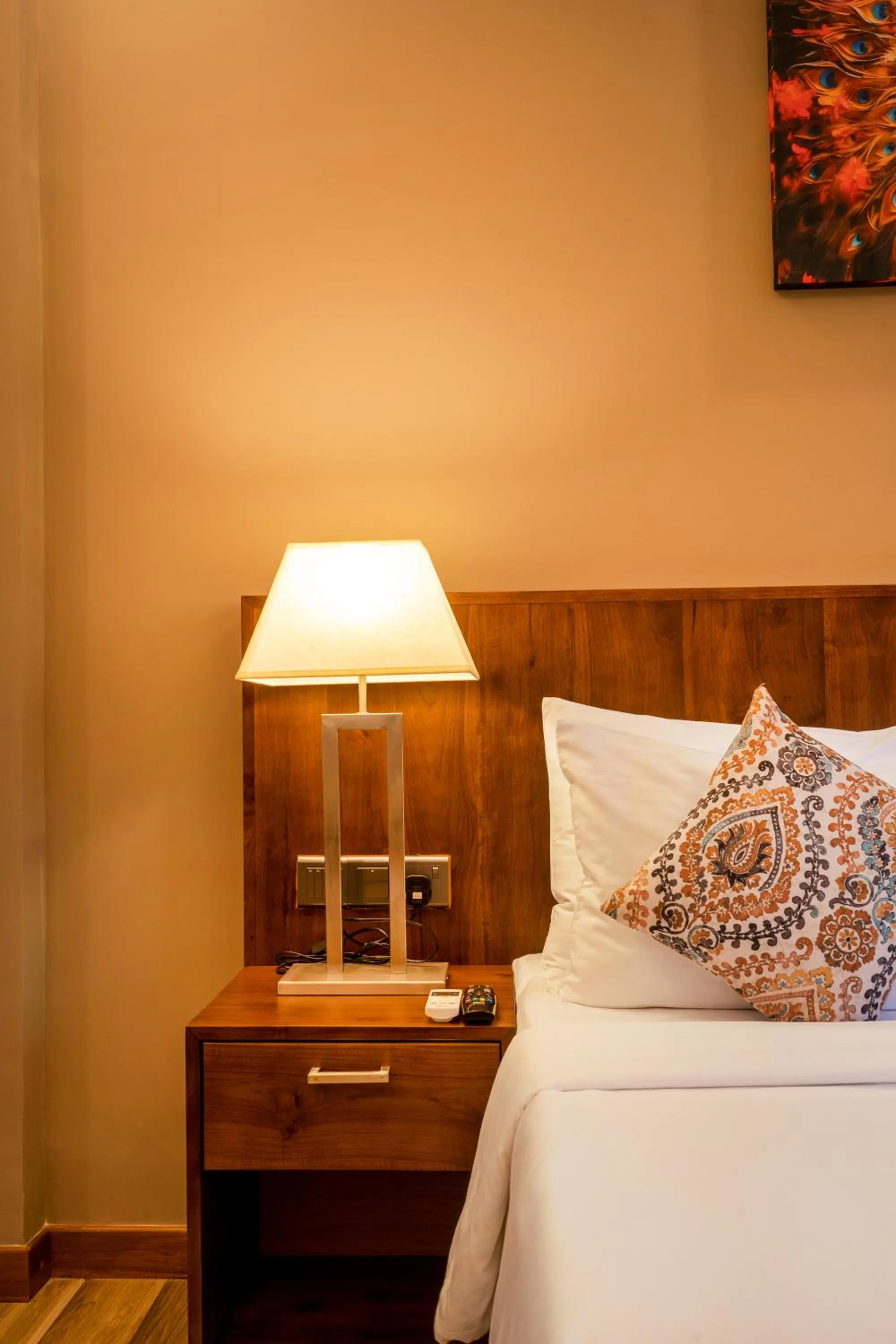 Seating area, Bed in Kandyan Reach Hotel