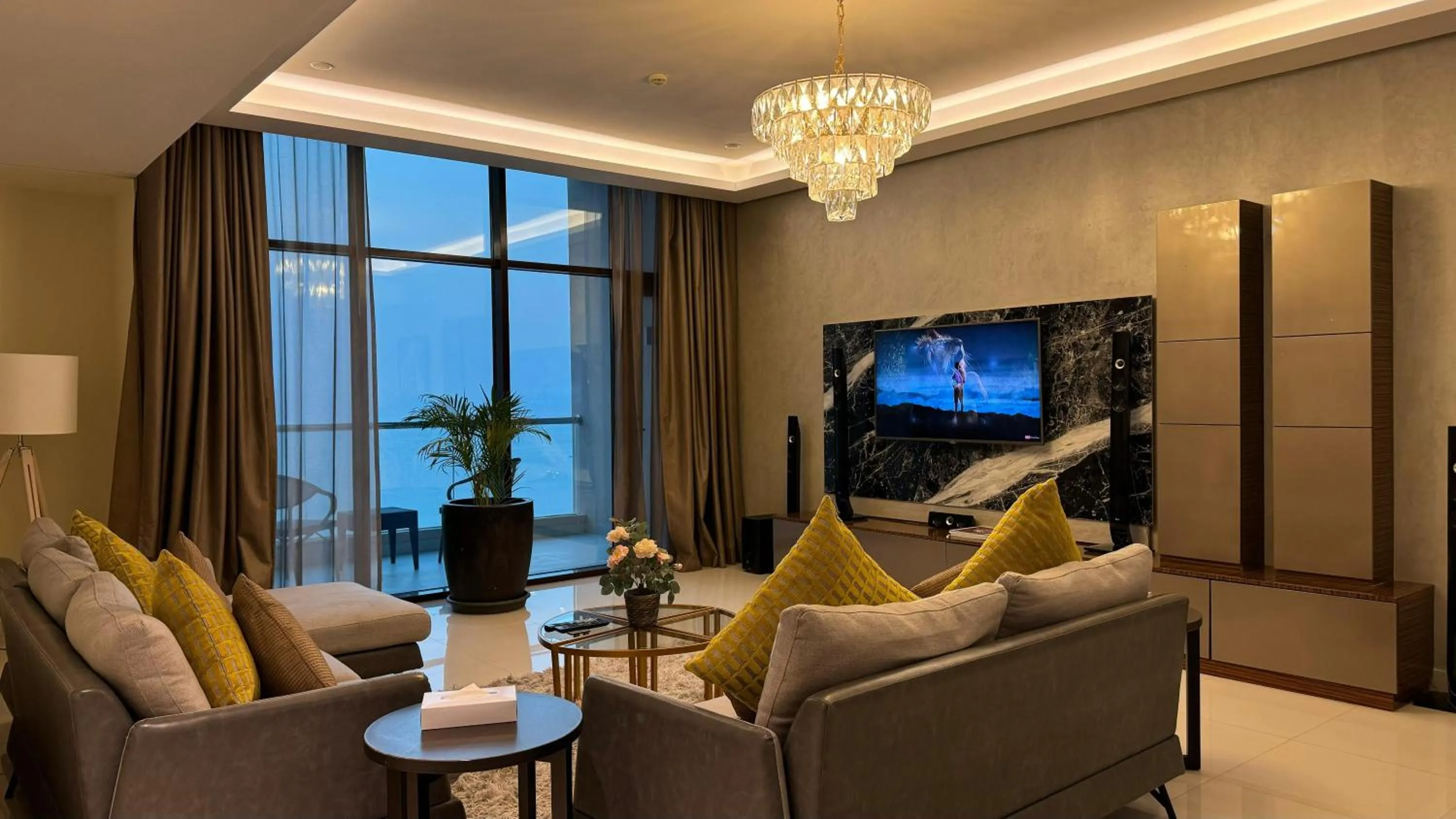 Living room in Lagoona Beach Luxury Resort and Spa