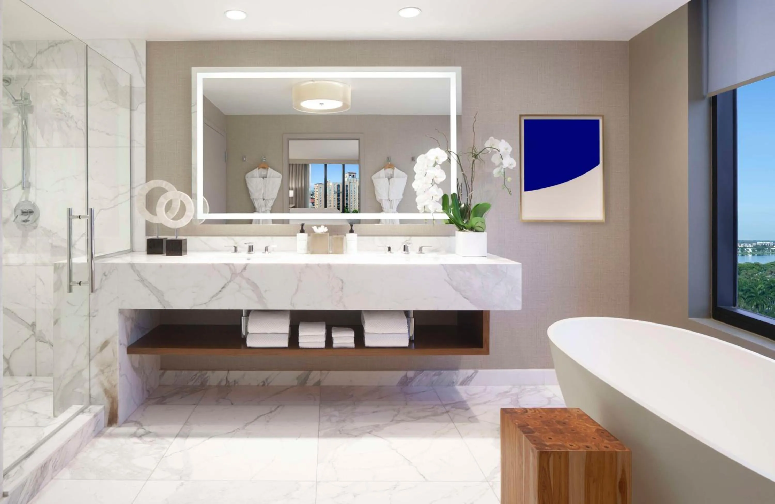 Bathroom in Hilton West Palm Beach