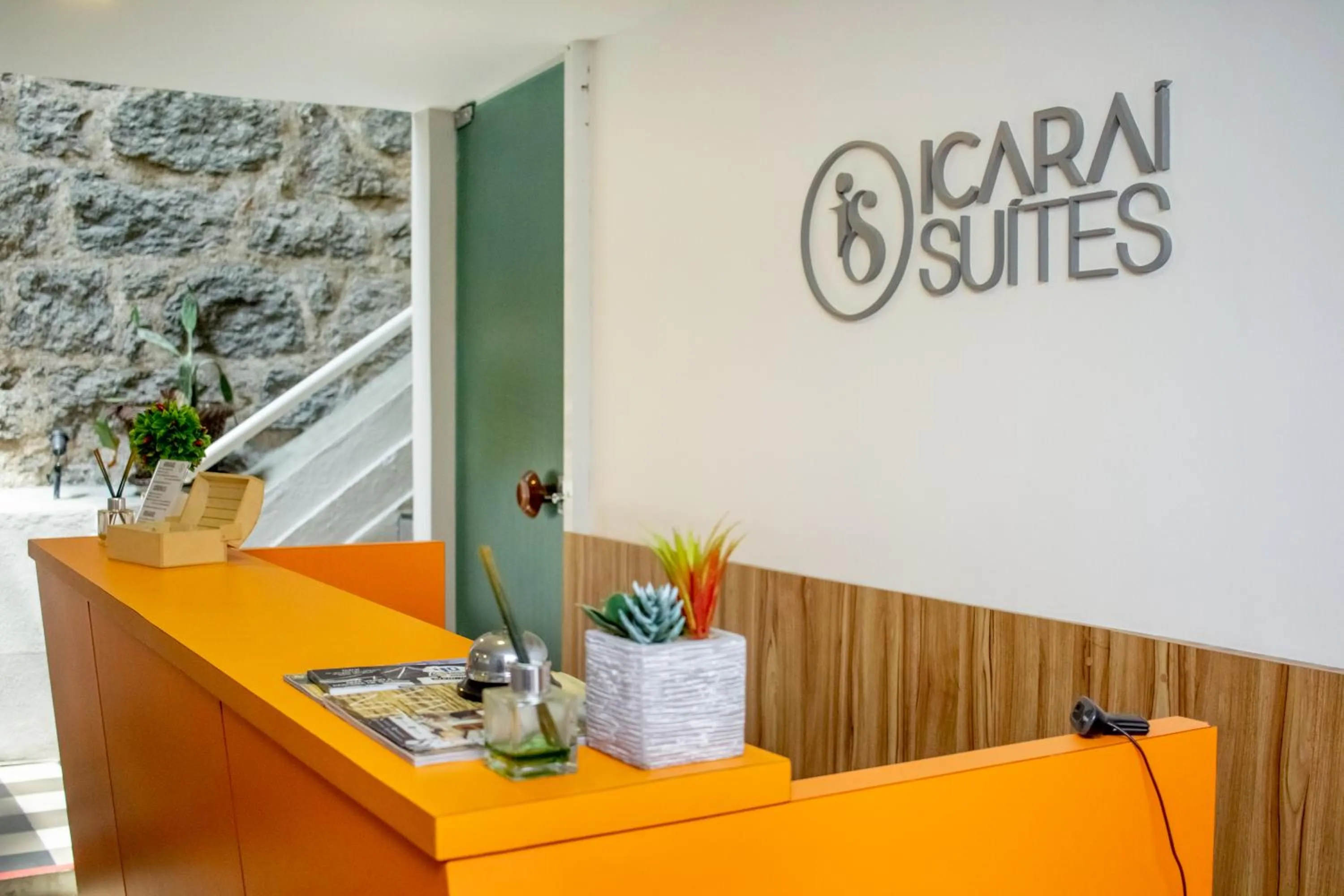 Lobby or reception in Icaraí Suítes