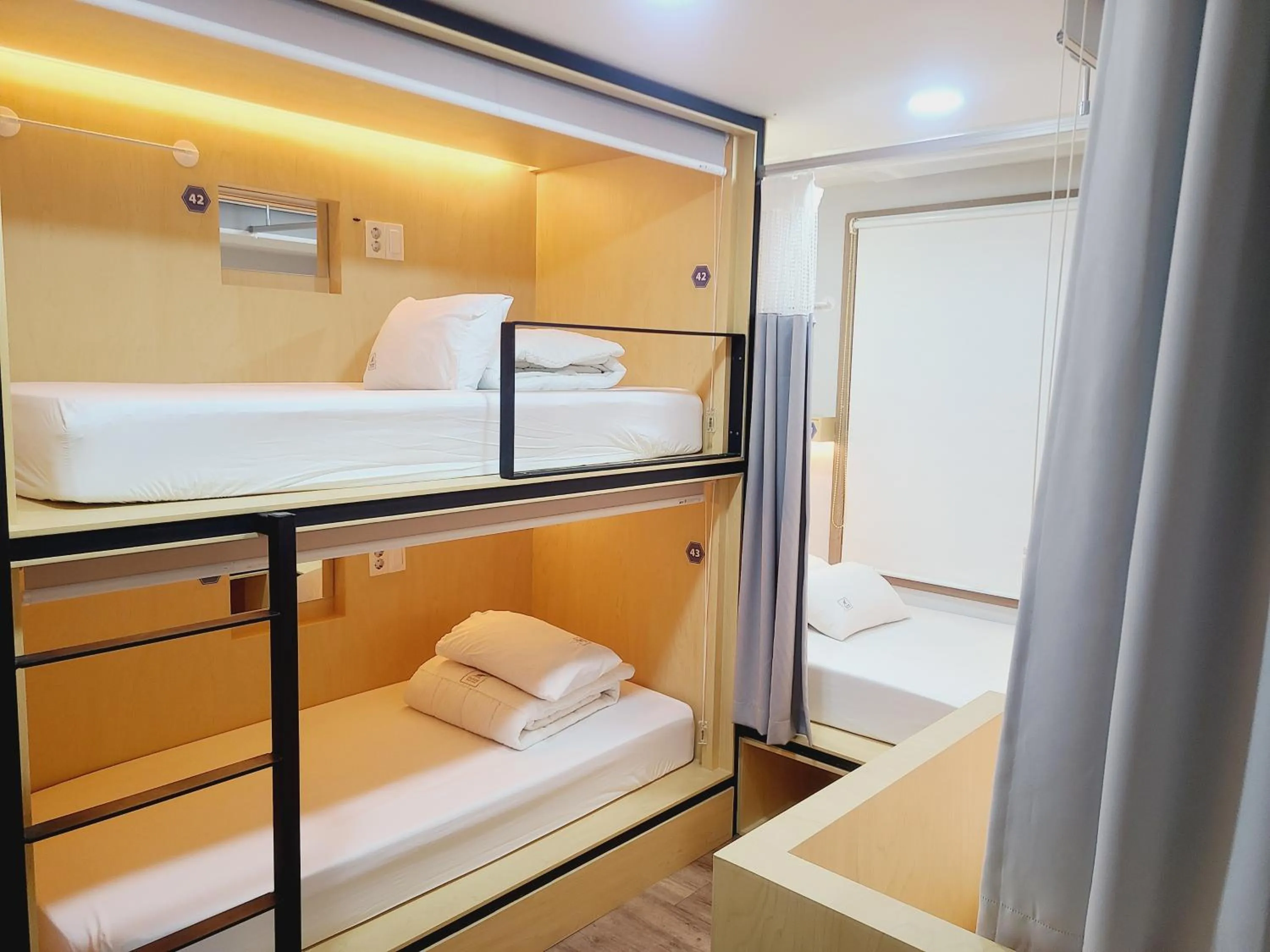 Bed in Elephant Hostel Nampo