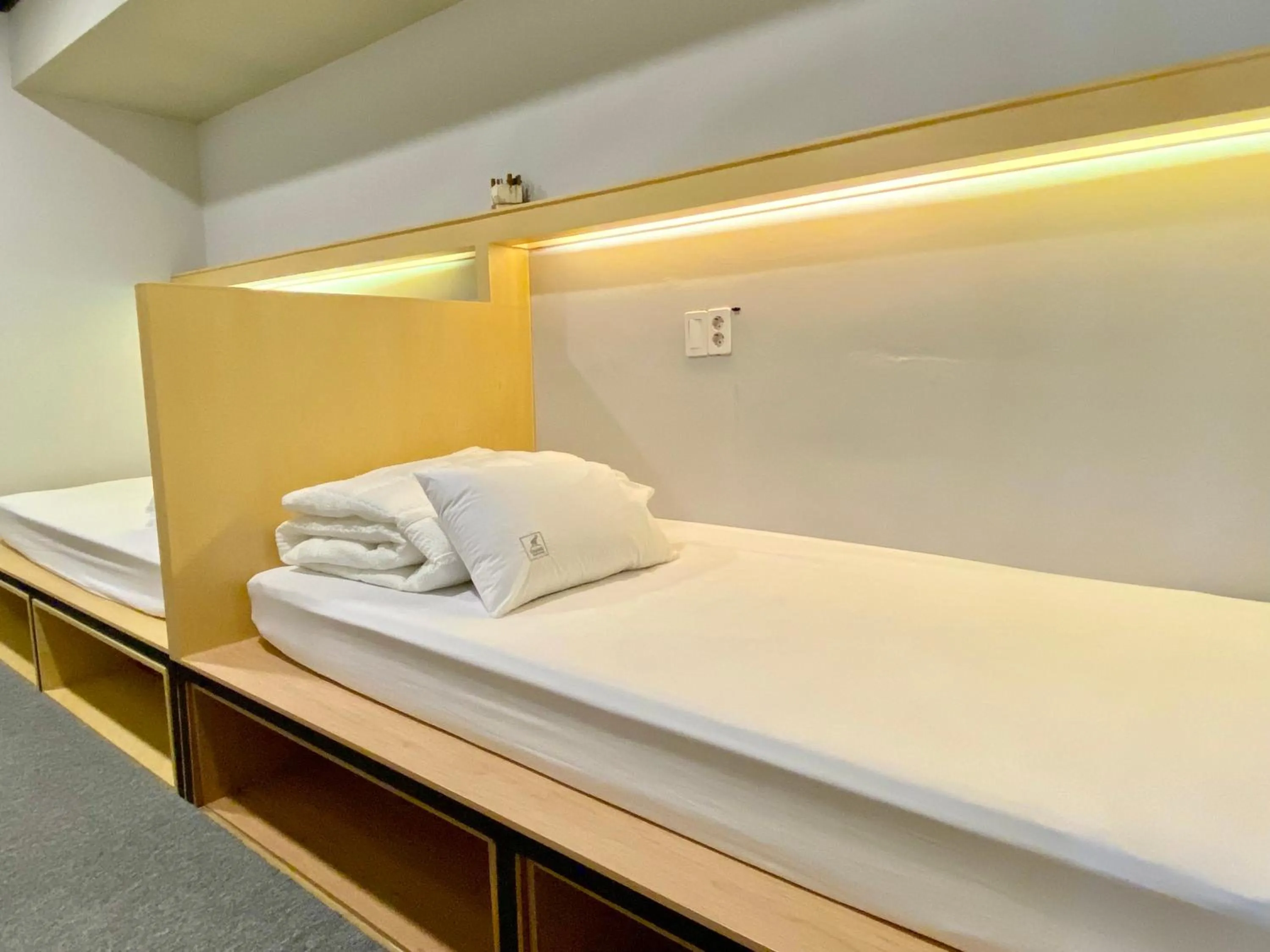 Bed in Elephant Hostel Nampo