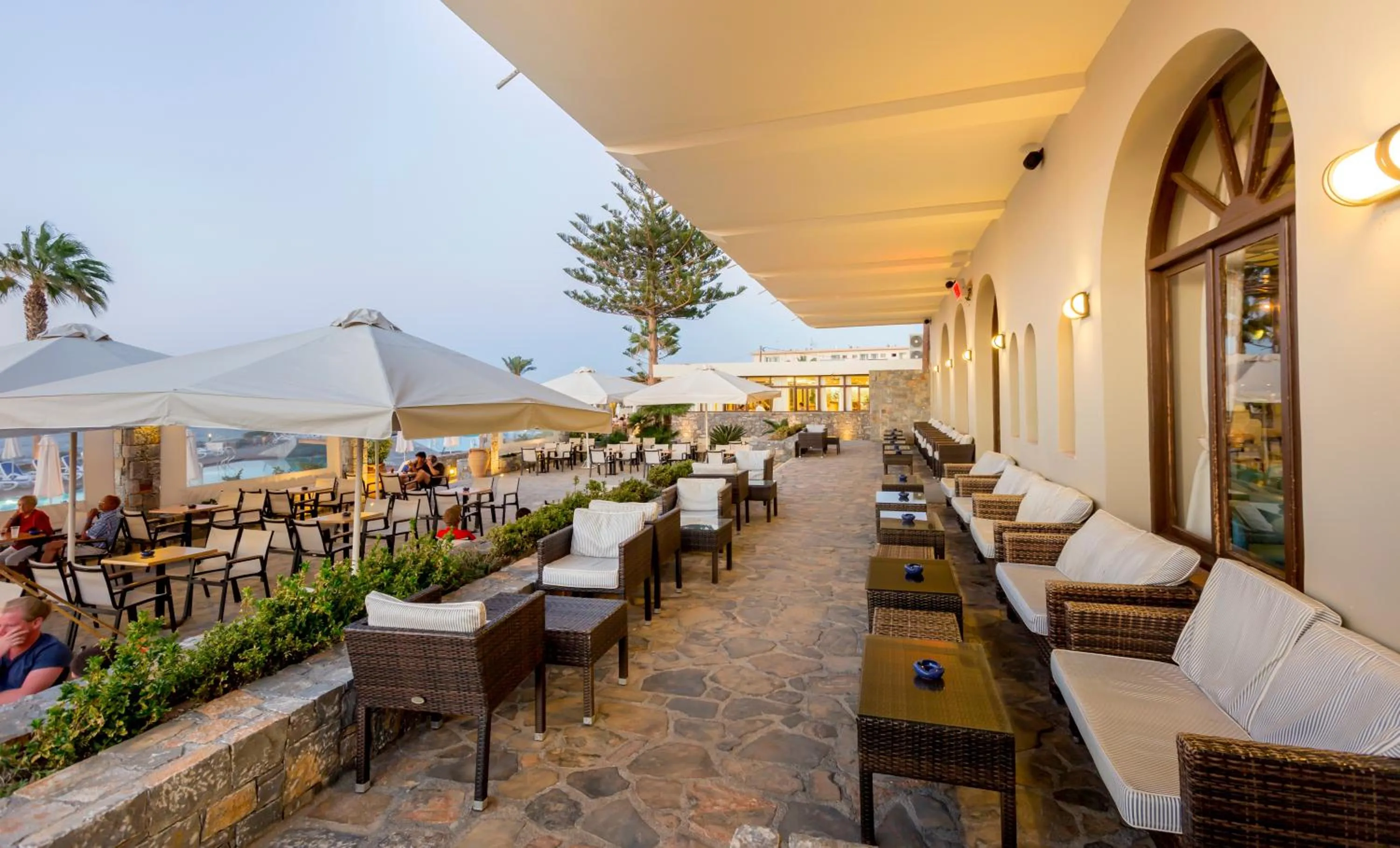 Patio in Dessole Malia Beach - All Inclusive