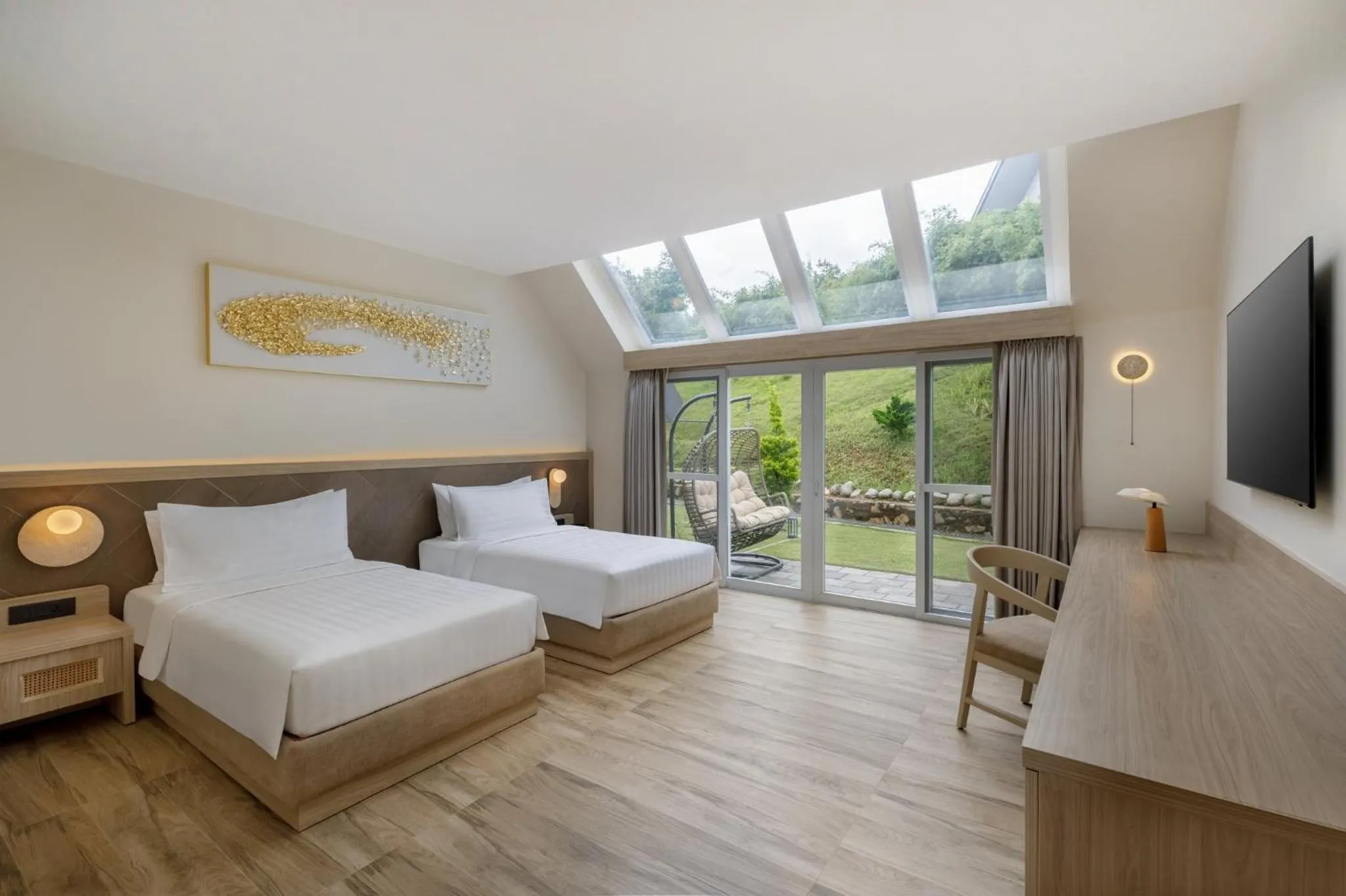 Photo of the whole room, Bed in Himalayan Hideaway Resort Pokhara, The Centara Collection