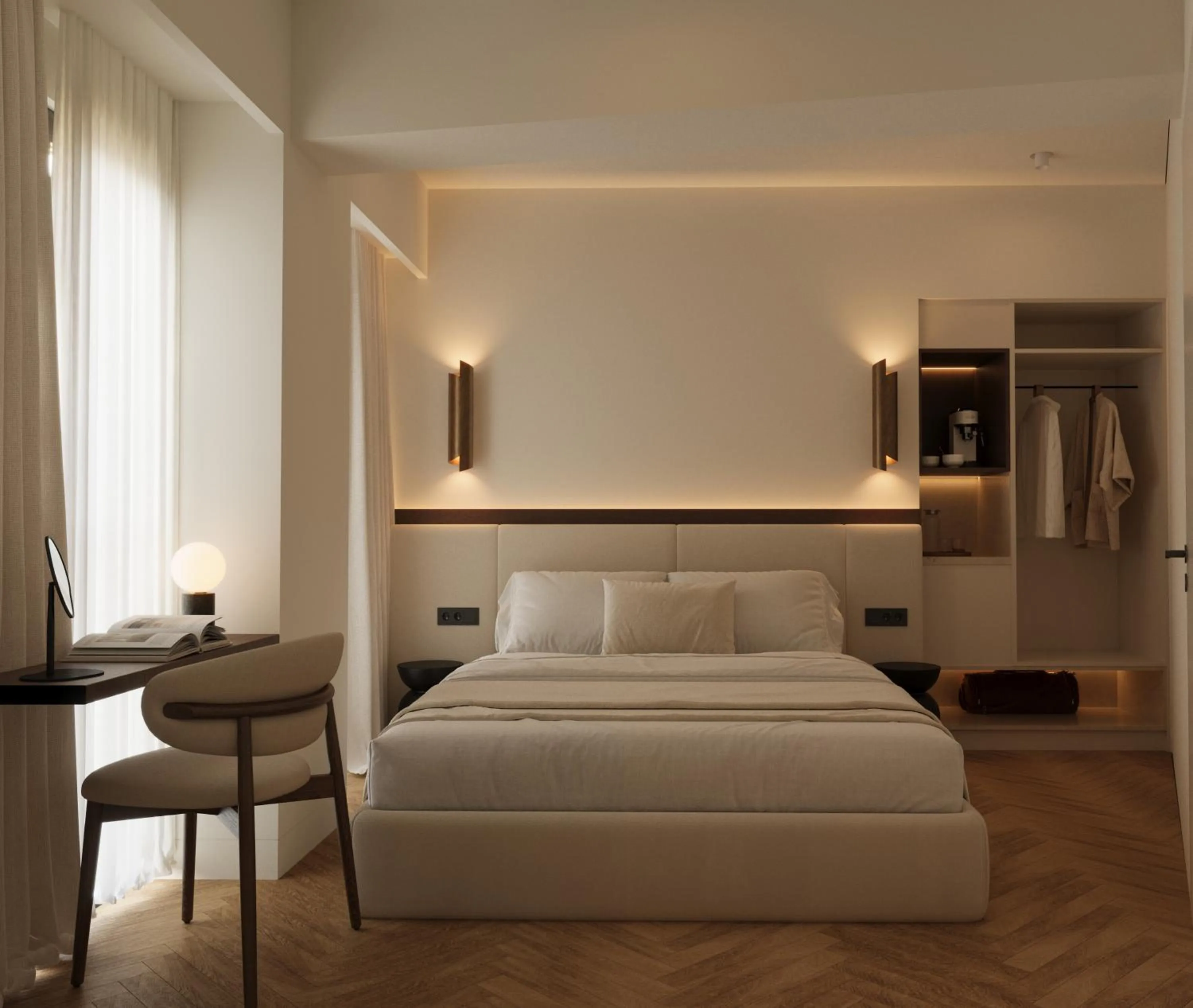 Bedroom, Bed in Bellen Athens Ηotel