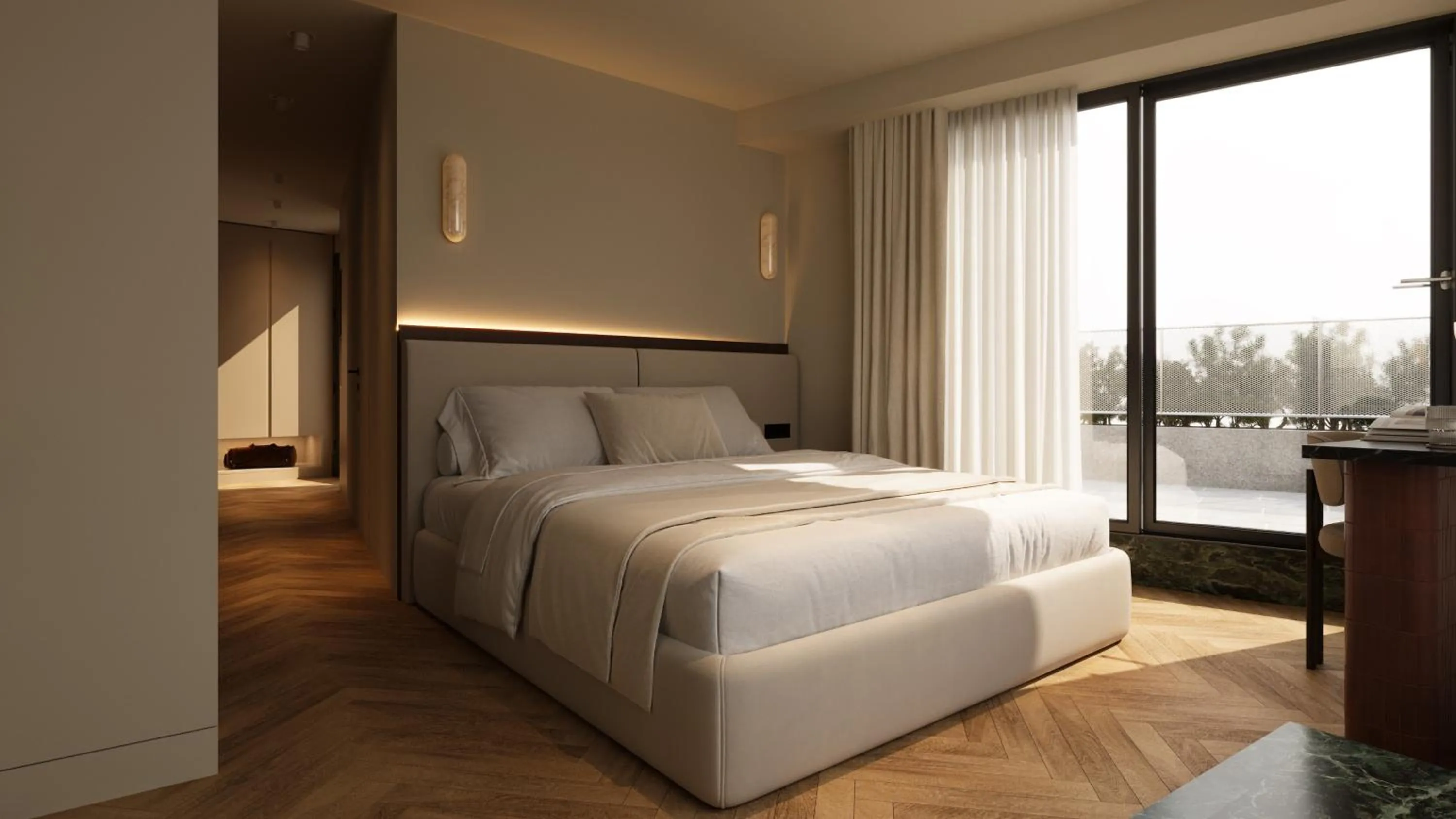 Bedroom, Bed in Bellen Athens Ηotel