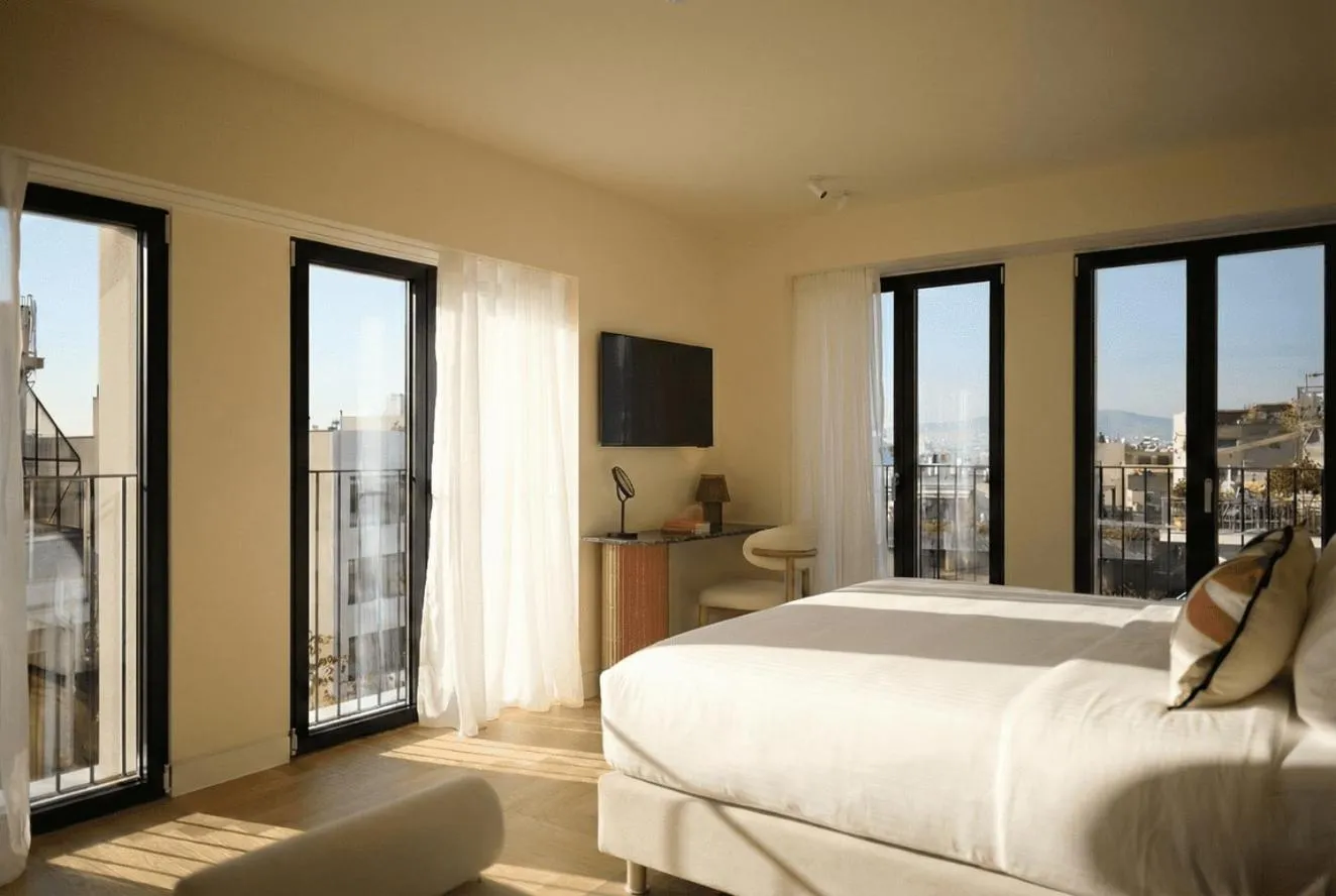 Bedroom, Bed in Bellen Athens Ηotel