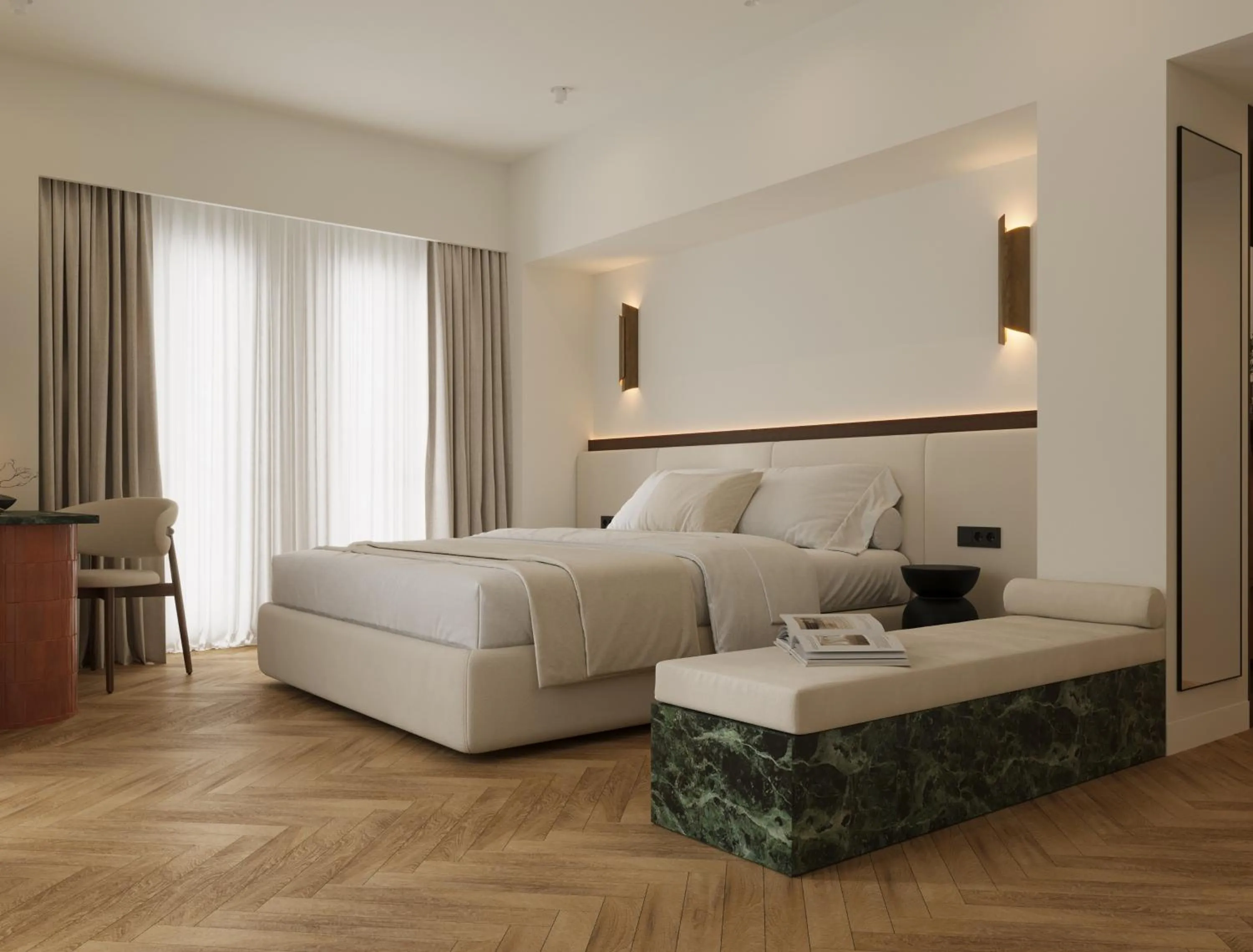 Bedroom, Bed in Bellen Athens Ηotel