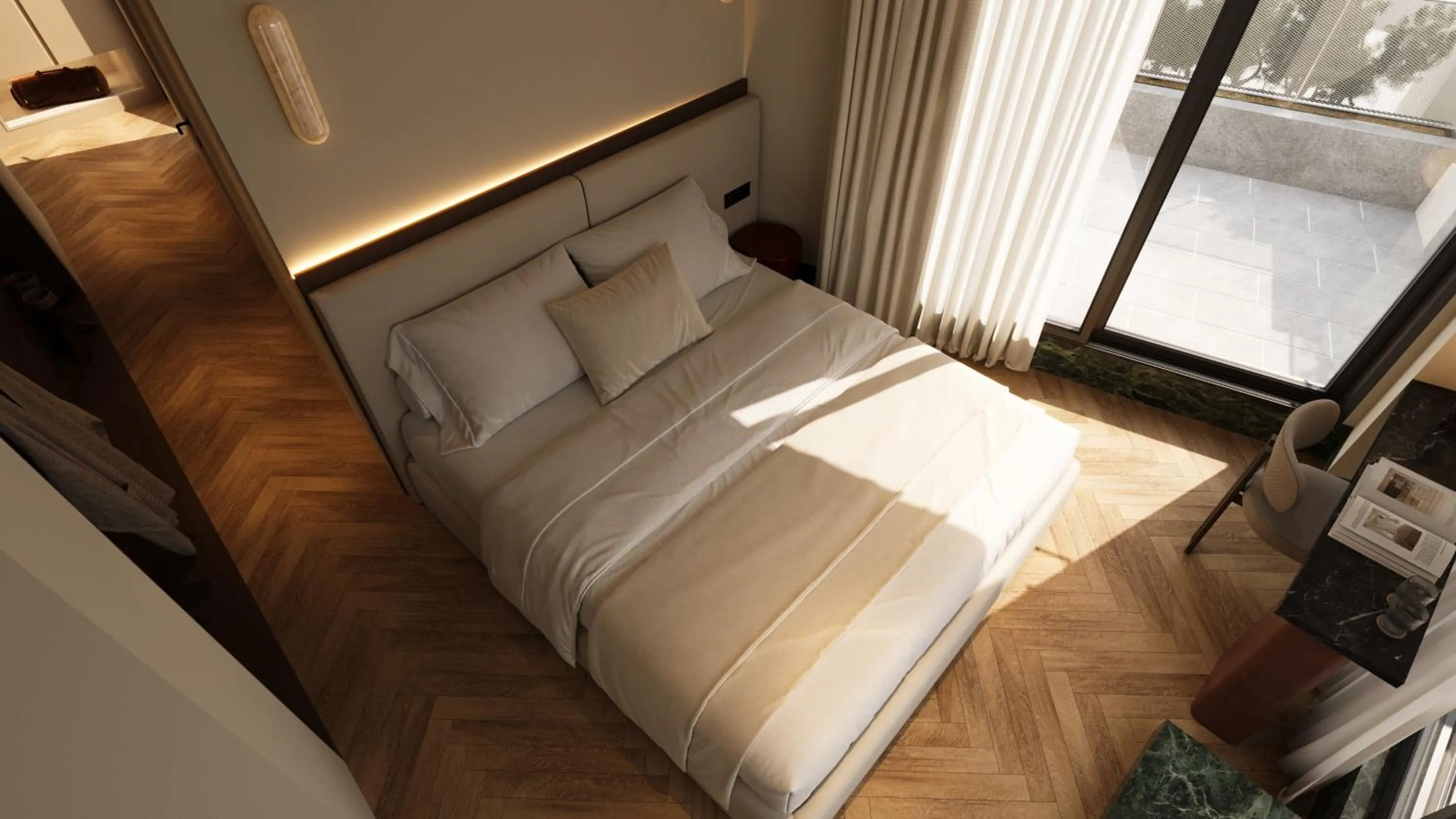 Bedroom, Bed in Bellen Athens Ηotel